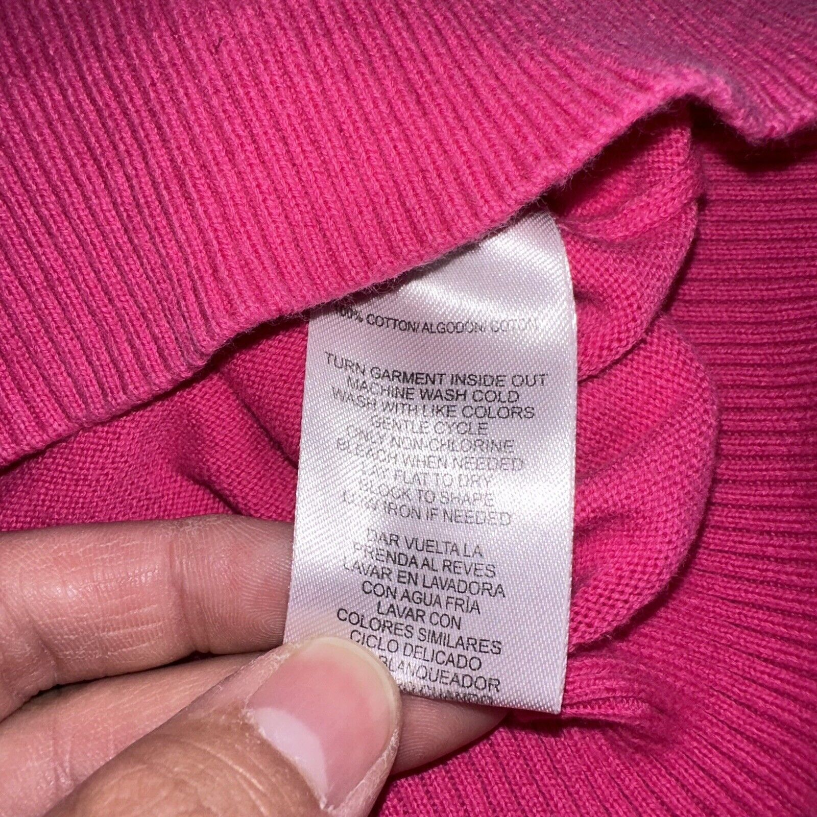 Calvin Klein Calvin Klein Turtleneck Sweater Pink Cold Shoulder Women L Size L / US 10 / IT 46 - 3 Thumbnail