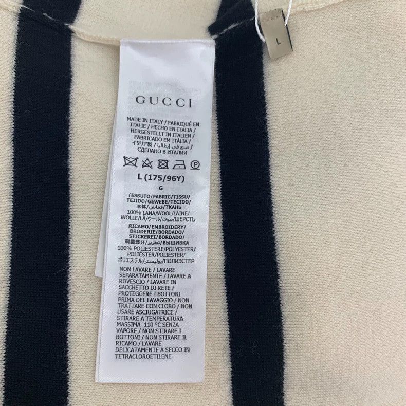 Gucci GucciBeige logo embroidered wool lapel short-sleeved dress Size L / US 10 / IT 46 - 7 Thumbnail