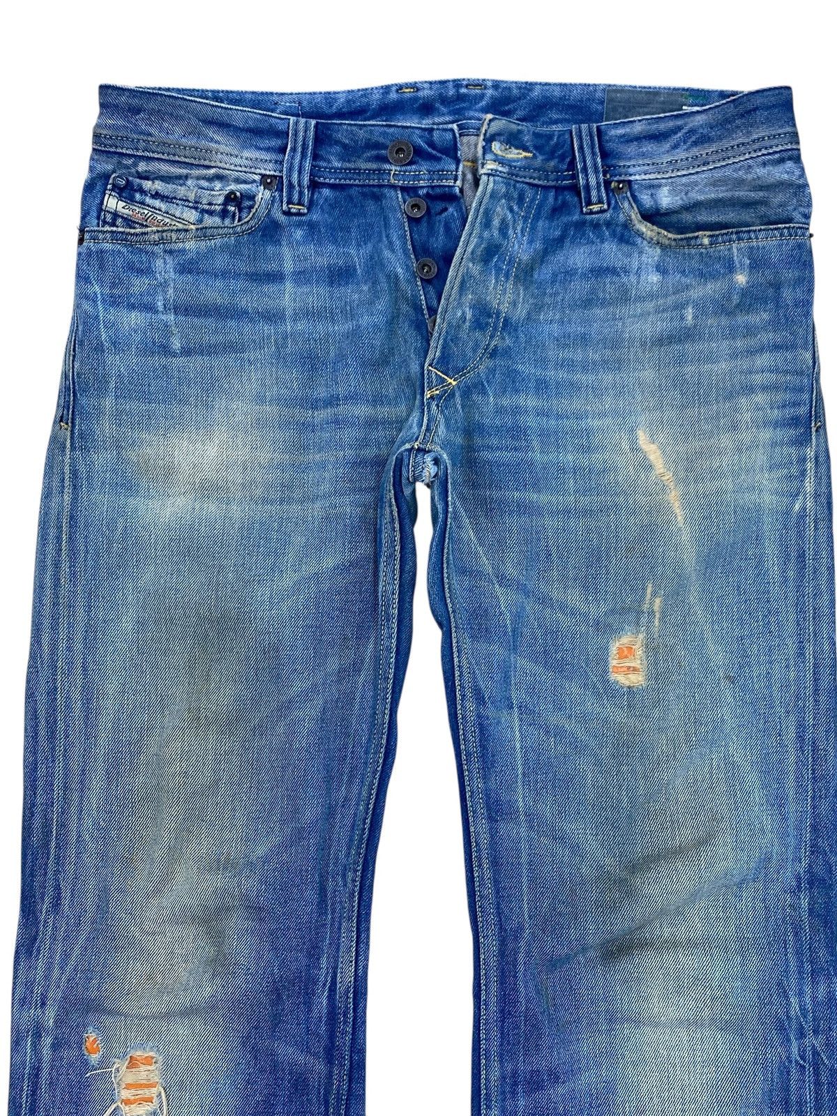 Diesel Diesel Brand Acid Blue Wash Distressed Style Loose Jeans Size US 34 / EU 50 - 2 Thumbnail