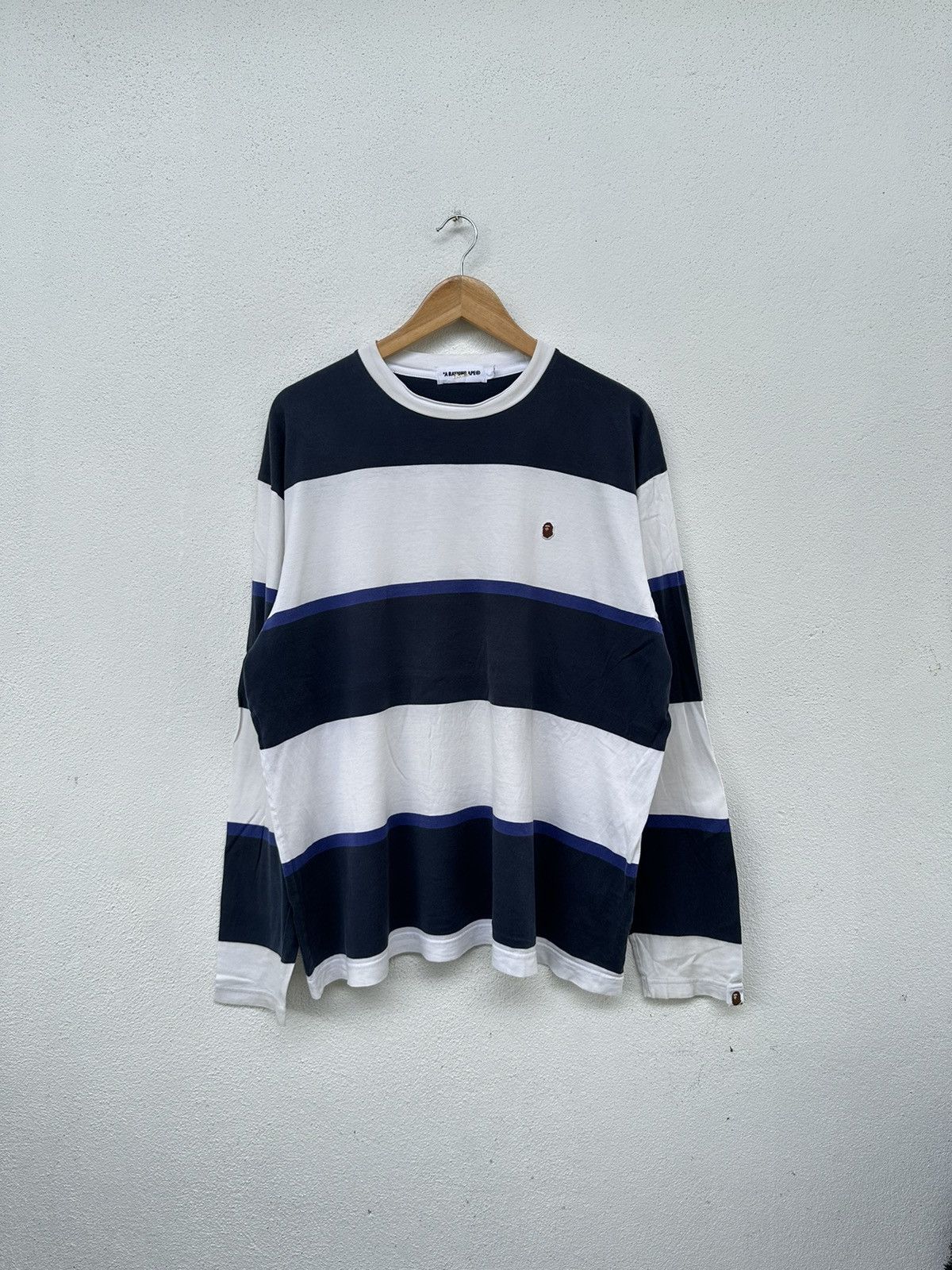 Nigo Bape Striped Long Sleeve Tee Size US XL / EU 56 / 4 - 1 Thumbnail