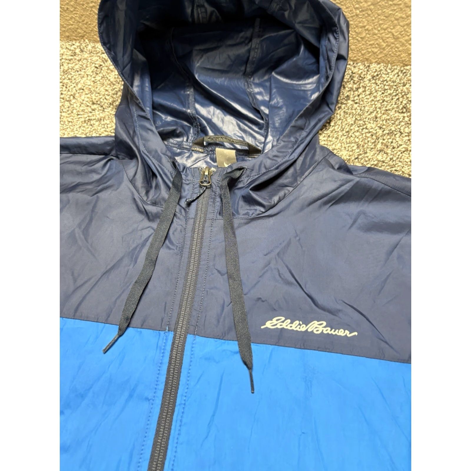 Eddie Bauer Eddie Bauer Windbreaker Jacket Men L Hooded Packable Blue Zip Lightweight Size US L / EU 52-54 / 3 - 4 Thumbnail