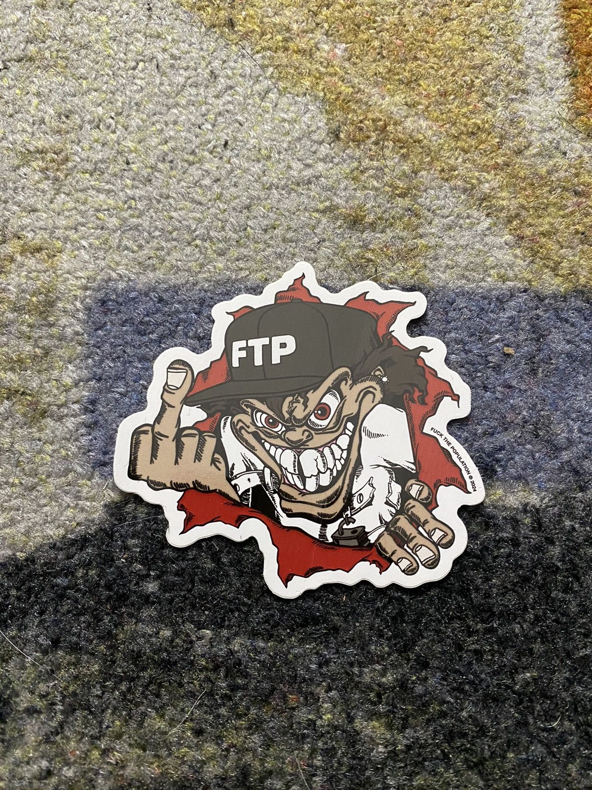 Fuck The Population FTP MIDDLE FINGER STICKER Size ONE SIZE - 1 Preview