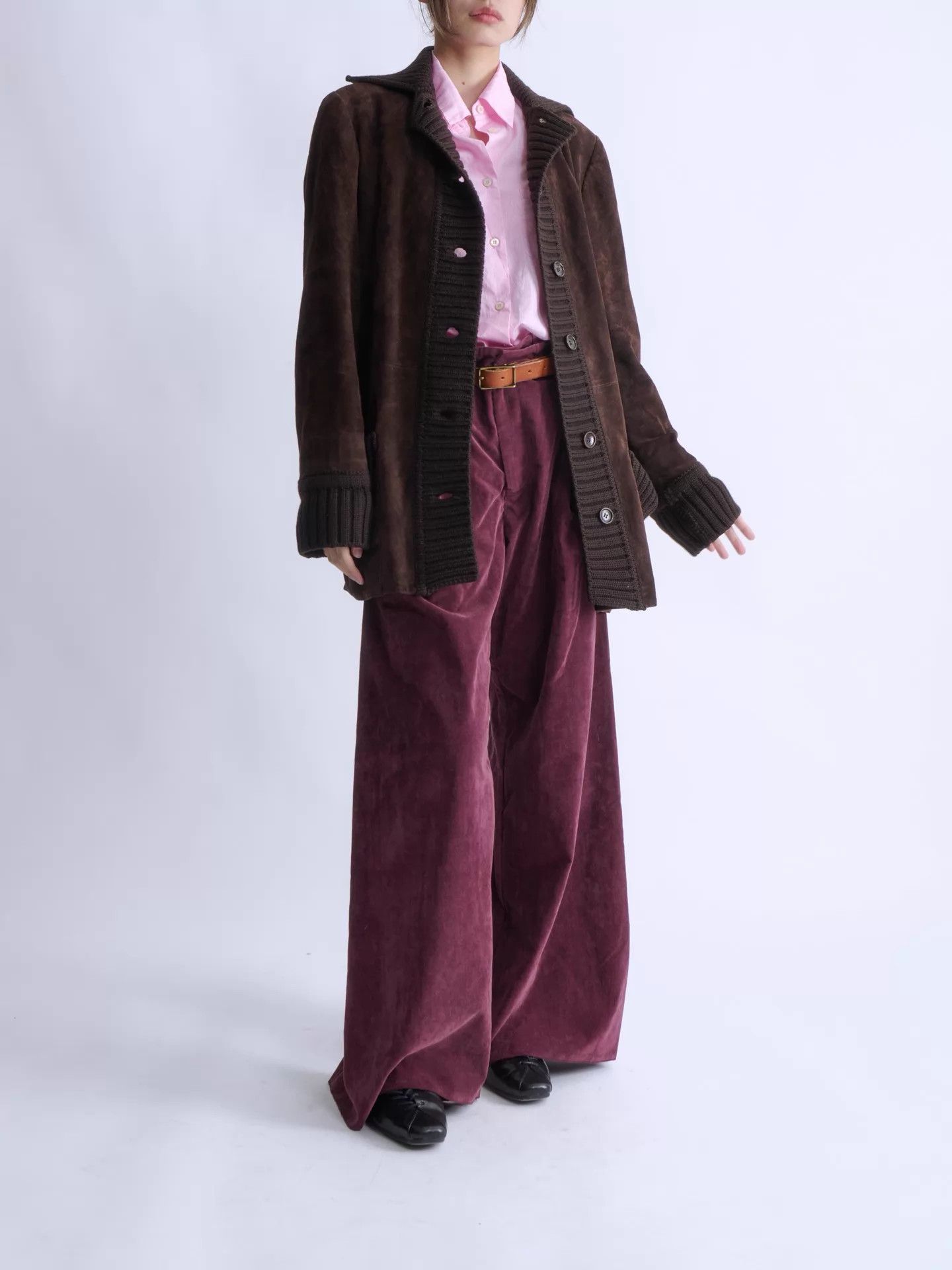 Loewe LOEWE 90s Men’s Suede & Wool Ribbed Knit Paneled Jacket Size US S / EU 44-46 / 1 - 3 Thumbnail