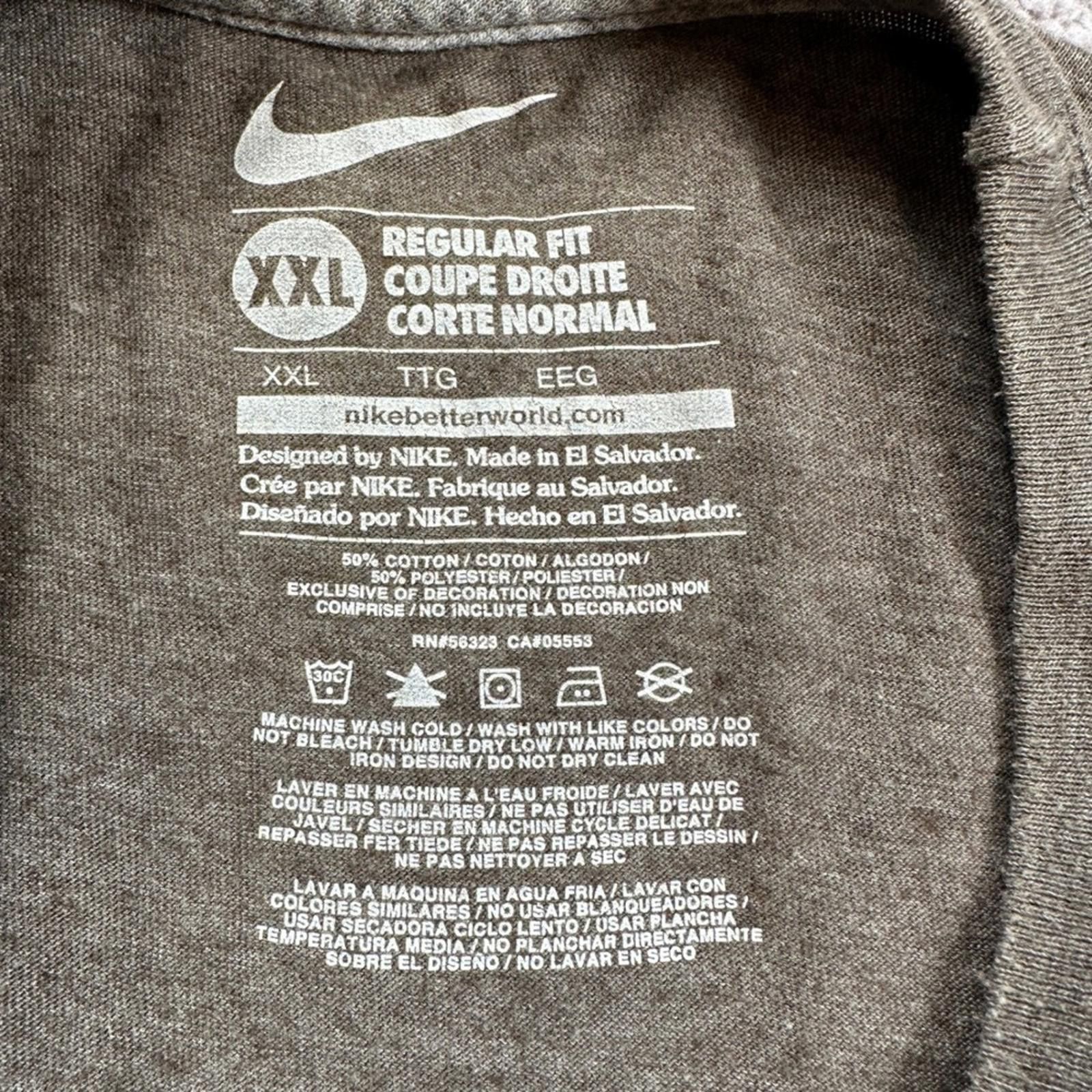 Nike Nike Swoosh T Shirt Men's XXL Olive Green Regular Fit Logo Size US XXL / EU 58 / 5 - 5 Thumbnail