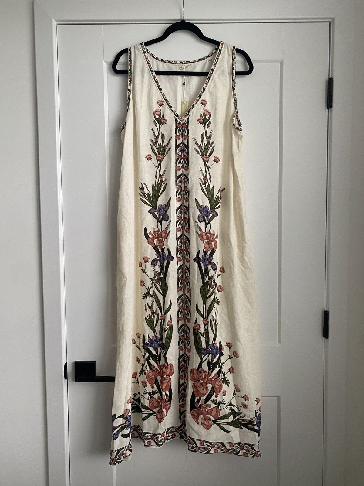 Other NWT Max Studio Cream Sleeveless V-Neck Sundress Maxi Dress Size XL / US 12-14 / IT 48-50 - 2 Thumbnail