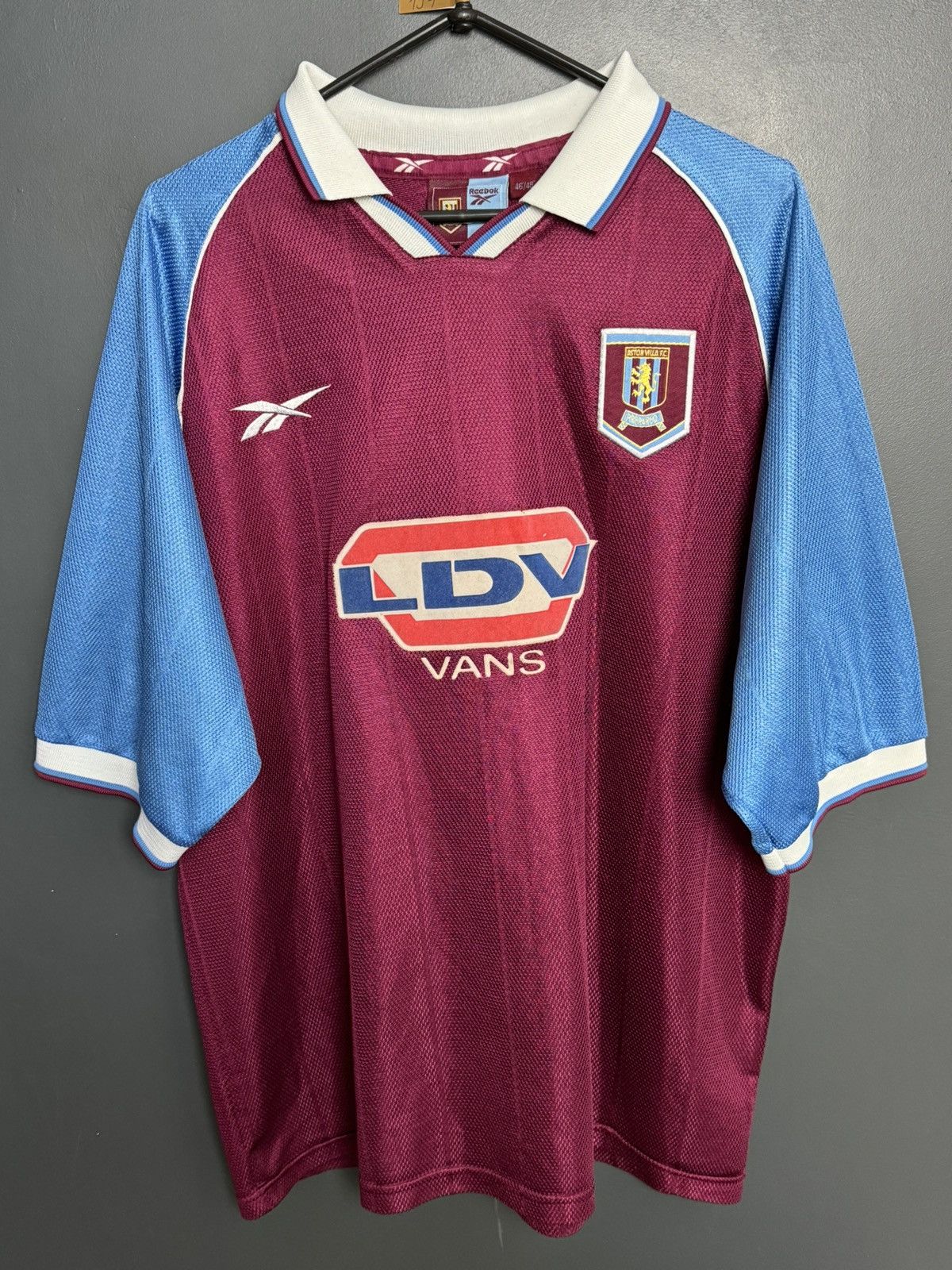 Reebok Aston Villa 98/99 Home Football Jersey Size US XXL / EU 58 / 5 - 1 Thumbnail