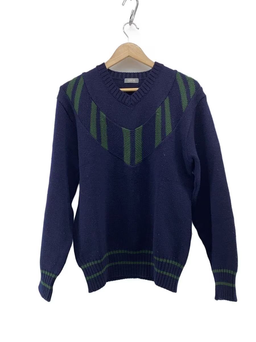 Comme des Garcons Homme Reconstructed Striped Wool Knit Sweater Size US M / EU 48-50 / 2 - 1 Thumbnail