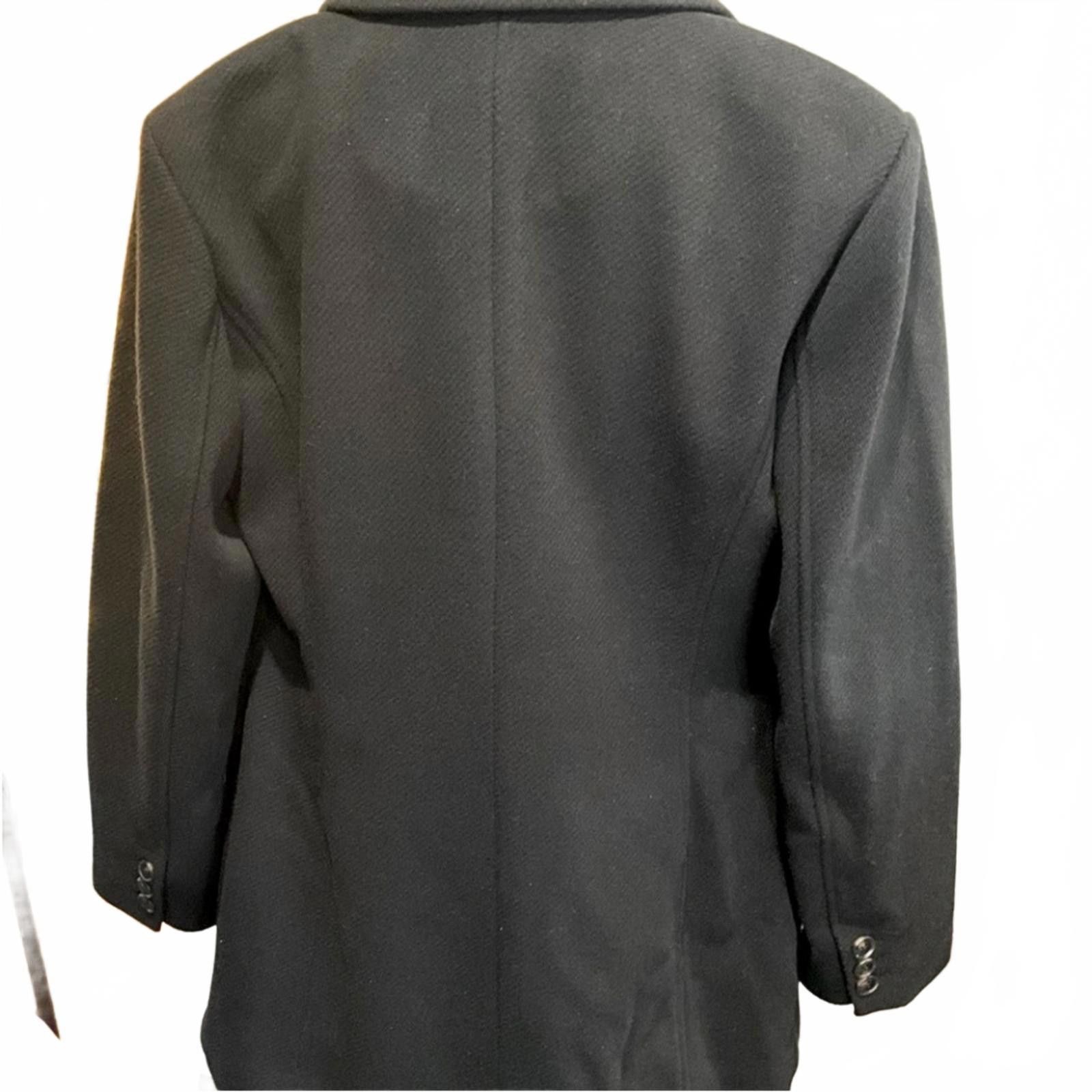 Bcbgmaxazria BCBGMaxAzria Black Pea Coat NWT Longline Size L Size L / US 10 / IT 46 - 4 Thumbnail