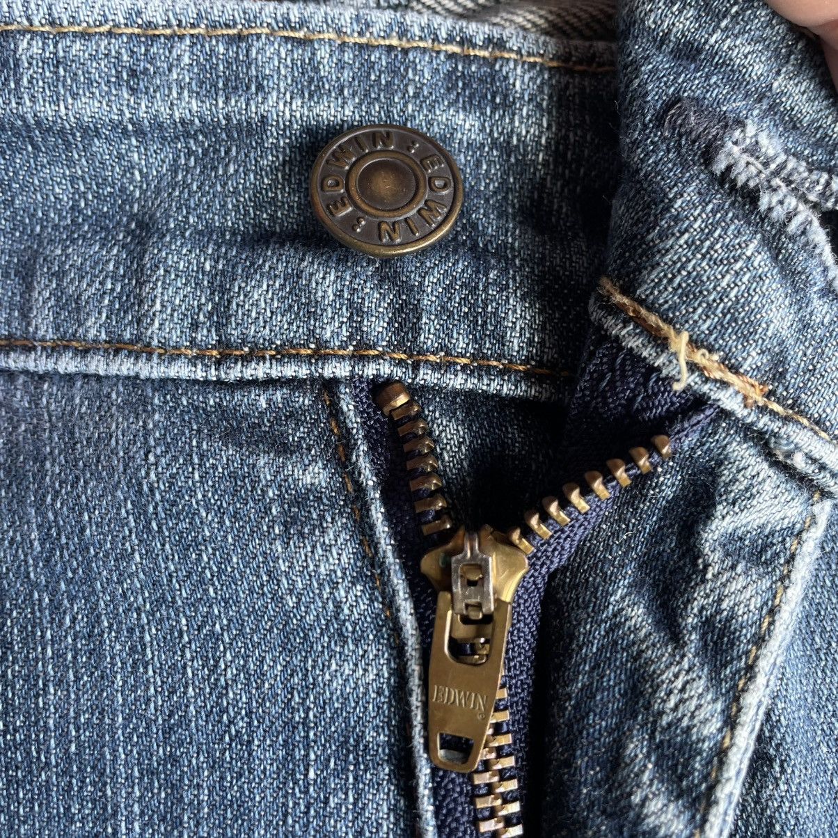 Edwin 🔥Vintage Edwin F503 Stoned Washed Distress Denim Jeans Size US 30 / EU 46 - 10 Thumbnail
