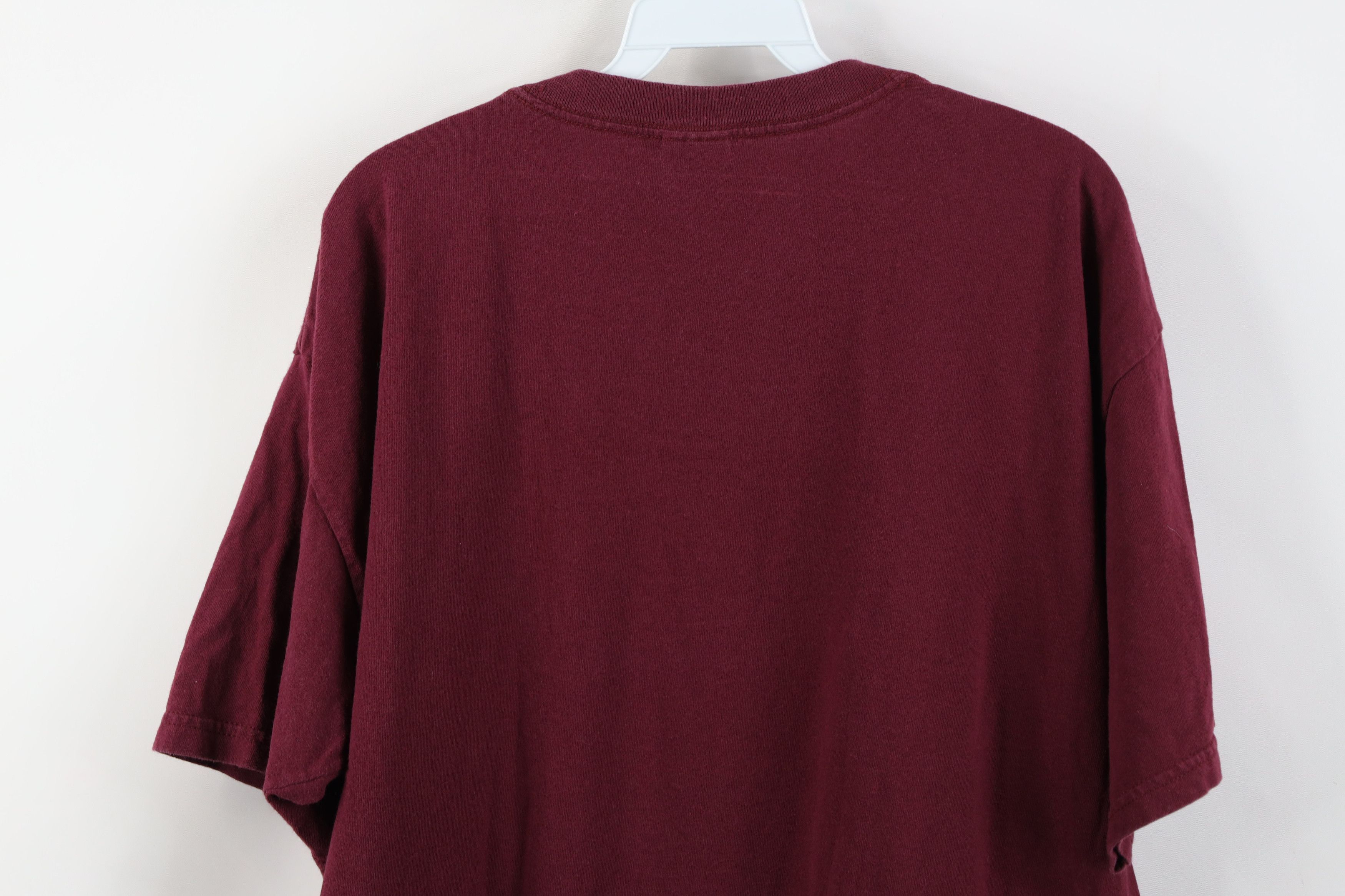 Vintage Vintage 90s Y2K Streetwear Skateboarding T-Shirt Maroon Size US XL / EU 56 / 4 - 15 Thumbnail