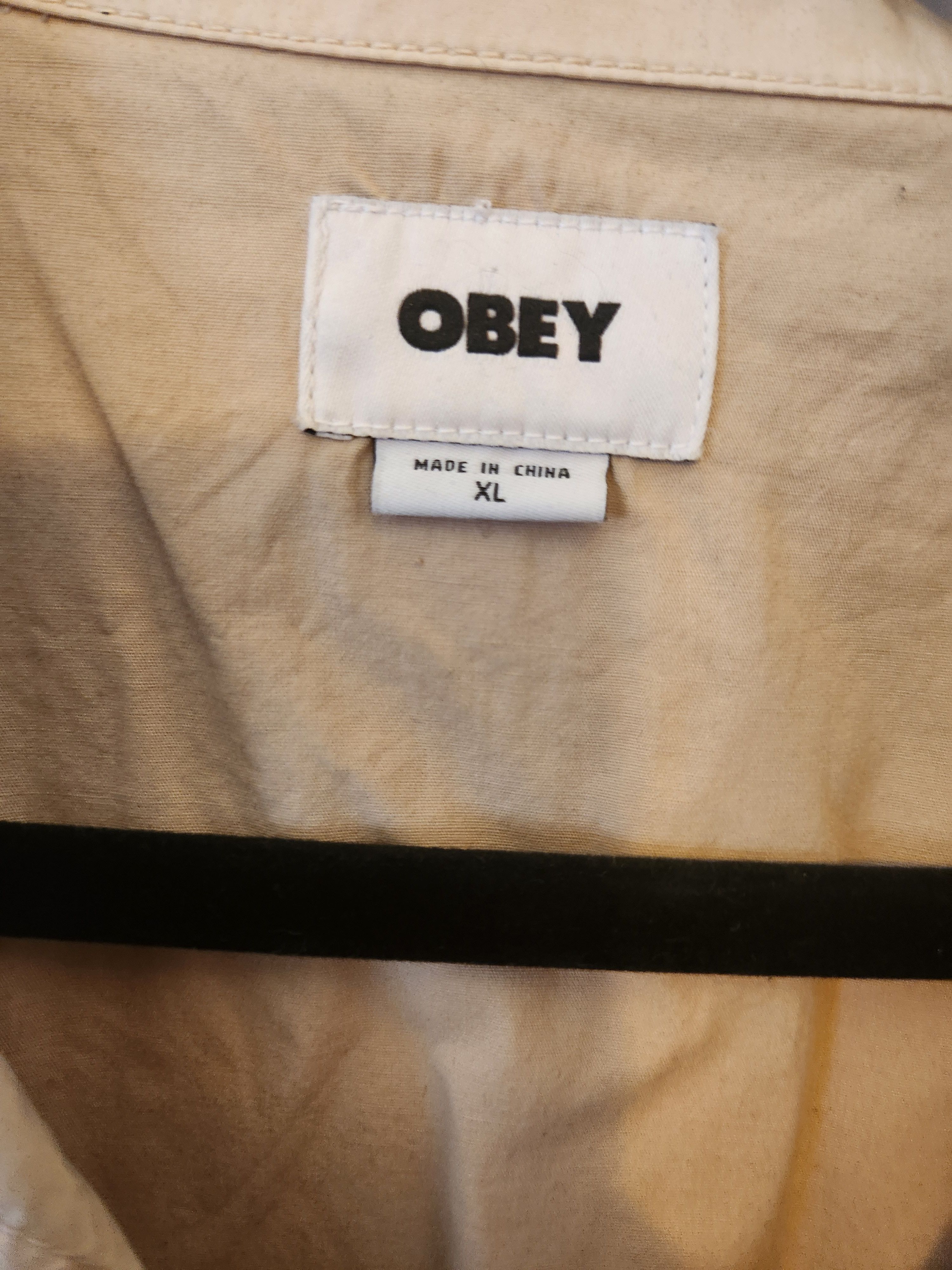 Obey NWT Unisex Beige Utility Jacket Size US XL / EU 56 / 4 - 3 Thumbnail