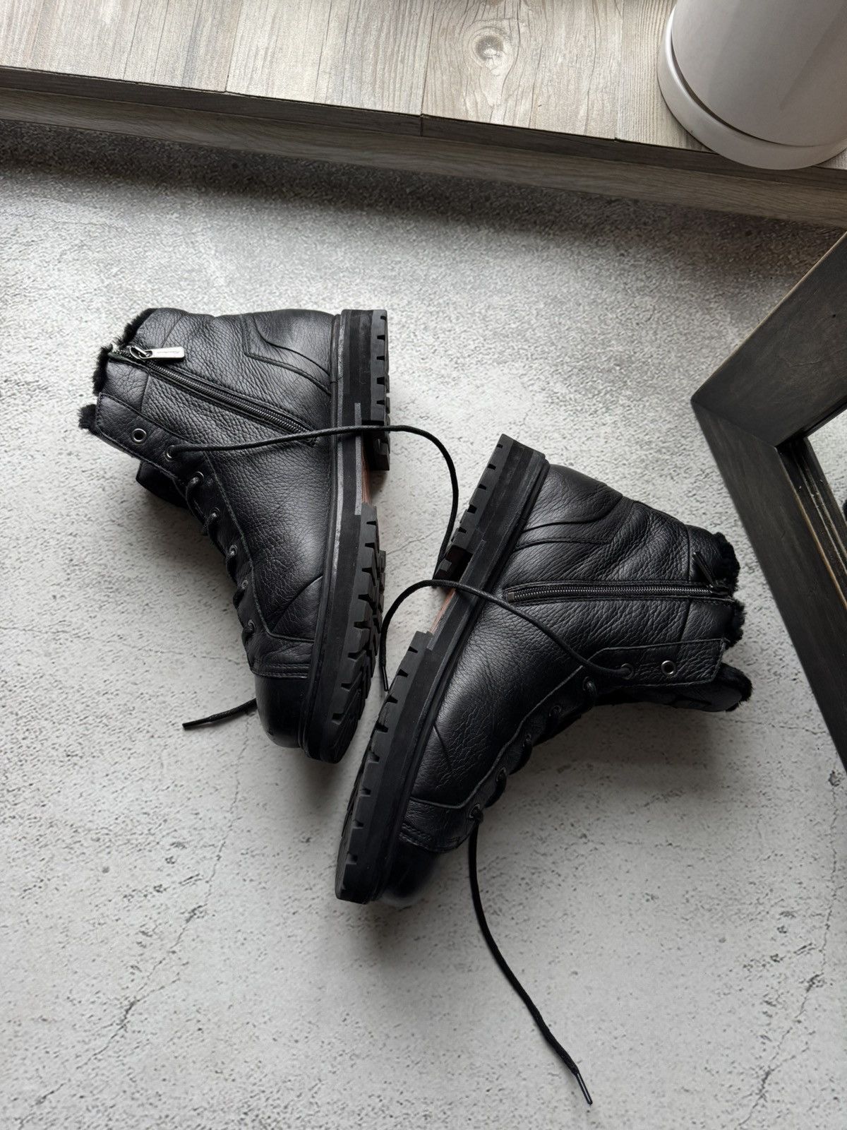 Santoni Santoni St Moritz Luxury Italy Winter Leather Black Boots Size US 11 / EU 44 - 8 Thumbnail