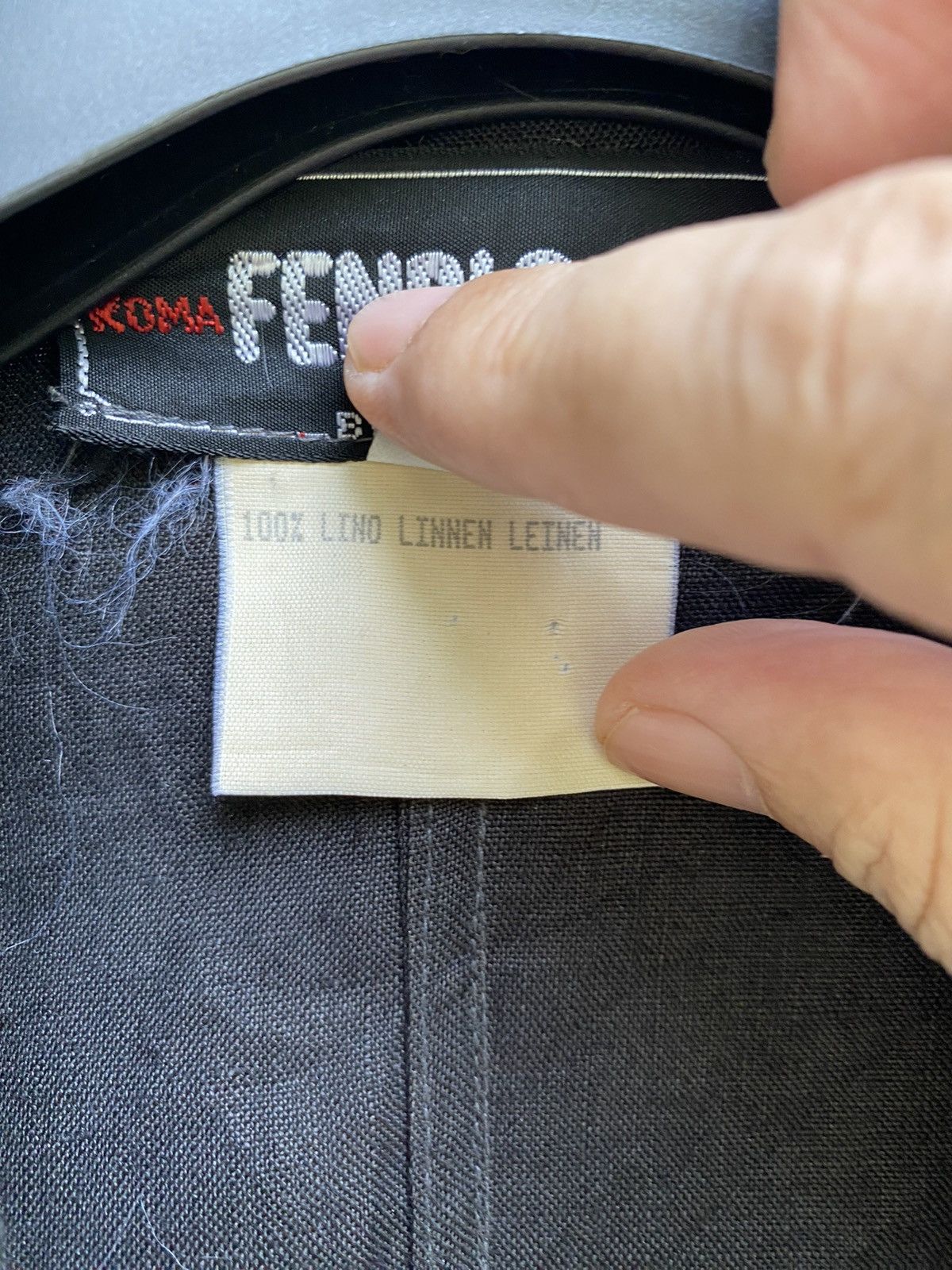 Fendi × Vintage Vintage Fendi 365 By Contir Button Less Linen Jacket Size S / US 4 / IT 40 - 9 Thumbnail