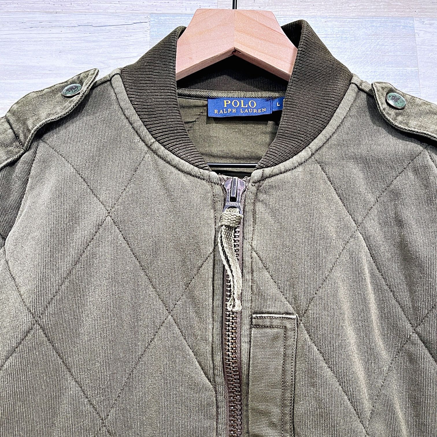 Polo Ralph Lauren POLO Ralph Lauren Quilt Flight Bomber Jacket Green Womens L Size L / US 10 / IT 46 - 2 Thumbnail