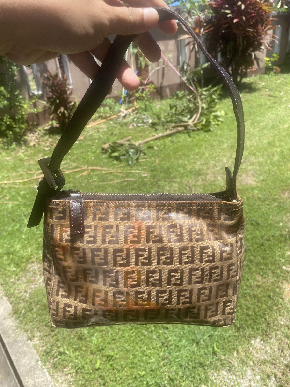 Fendi Authentic Fendi Zucchino PVC Pochette Bag Size ONE SIZE - 2 Thumbnail