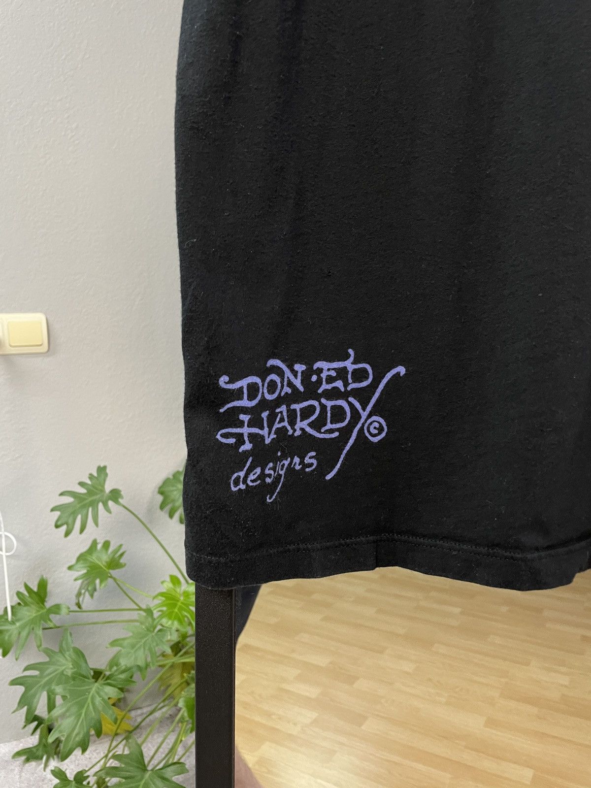 Ed Hardy Vintage Y2K Ed Hardy Black Violet Tee over print T-shirt Size US M / EU 48-50 / 2 - 8 Thumbnail