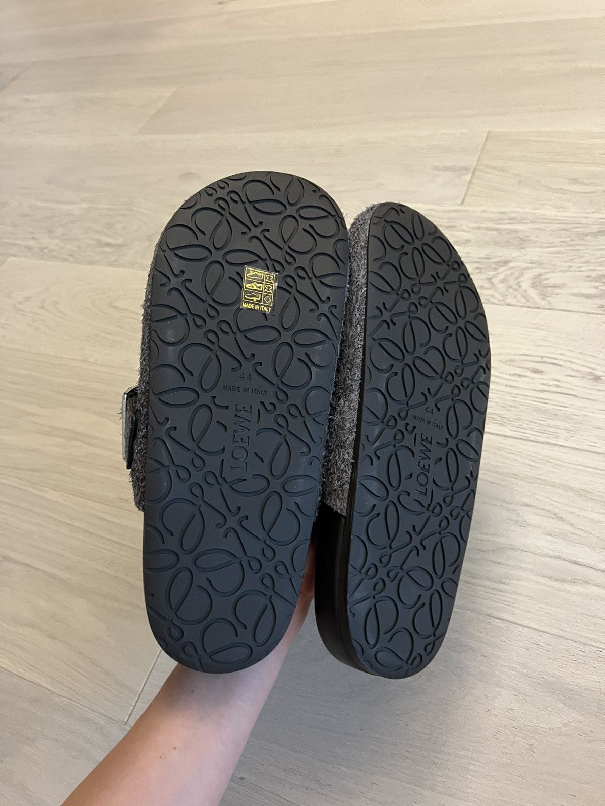 Loewe Loewe Ease Brushed Suede Buckle Dad’s Slipper Mules Size US 11 / EU 44 - 4 Thumbnail
