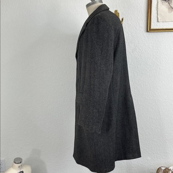 Crombie Cloth Made by Crombie Tweed Men's Coat Herringbone Jacket Mi Size US L / EU 52-54 / 3 - 6 Thumbnail
