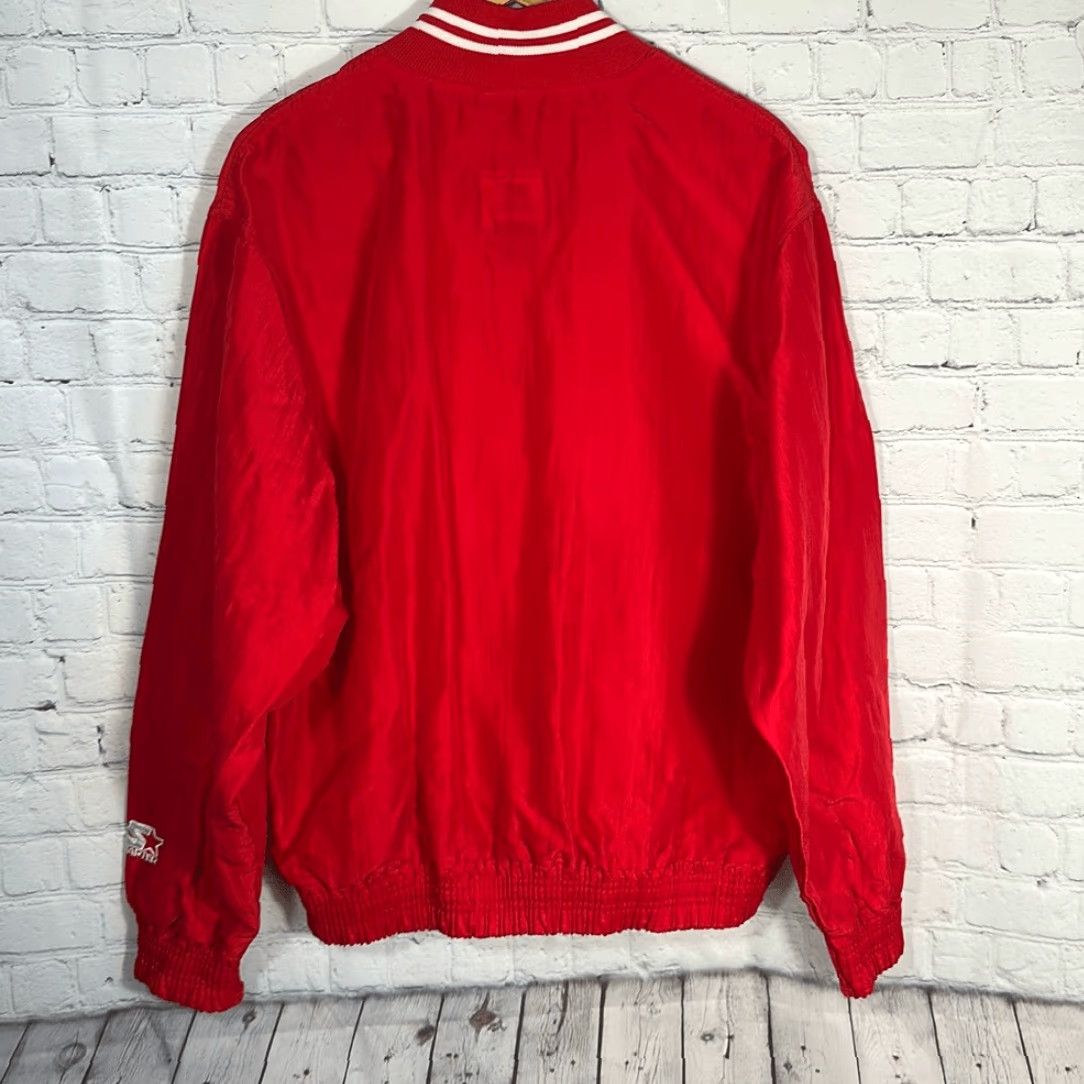 Starter VINTAGE Starter Jacket Maryland Terrapins Terps Quarter Zip Pullover Unisex Adults L Red Black Nylon Made in USA Size US L / EU 52-54 / 3 - 6 Thumbnail