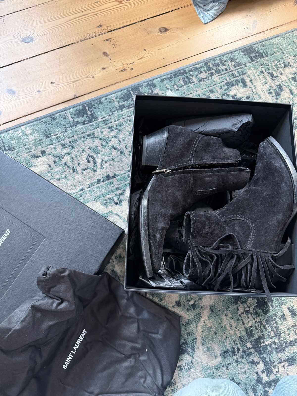 Saint Laurent Paris Saint laurent fringe wyatts size 41 Size US 7 / EU 40 - 10 Thumbnail