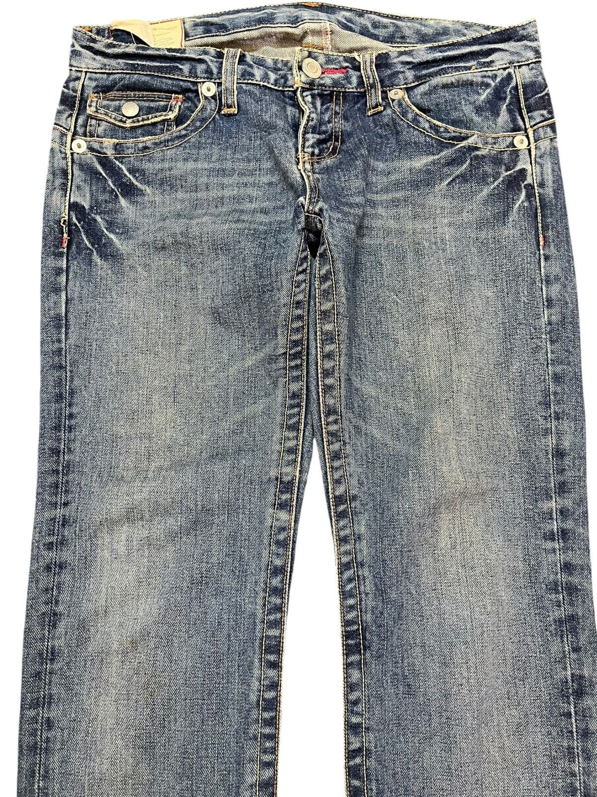 Japanese Brand Vintahe Double Name Straight Leg Denim Size US 33 - 2 Thumbnail