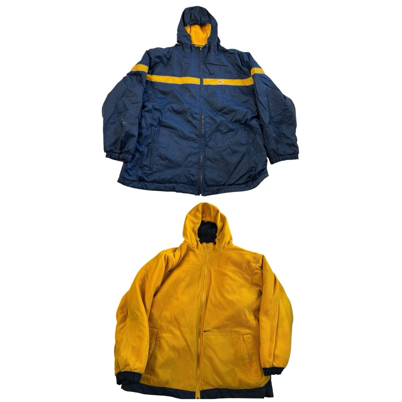 Nike Vintage Nike Reversible Jacket Size Large Blue Yellow Fleece Size US L / EU 52-54 / 3 - 1 Thumbnail