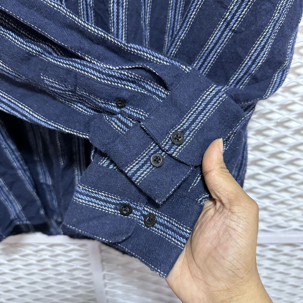 Michiko Koshino London Vintage Striped Flannel Michiko Koshino London Size US L / EU 52-54 / 3 - 5 Thumbnail