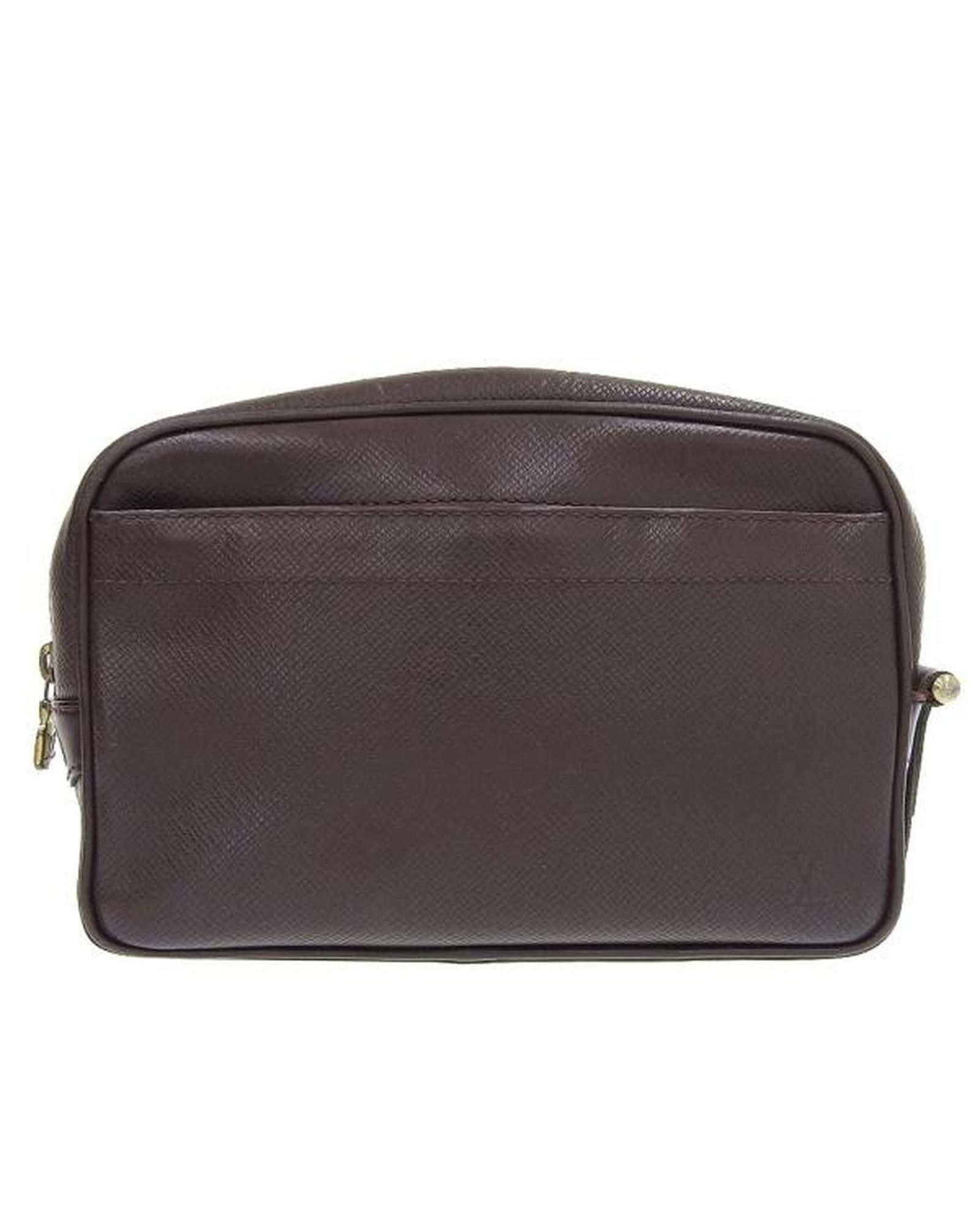 image of Louis Vuitton Taiga Kaluga Clutch Bag In Purple, Men's