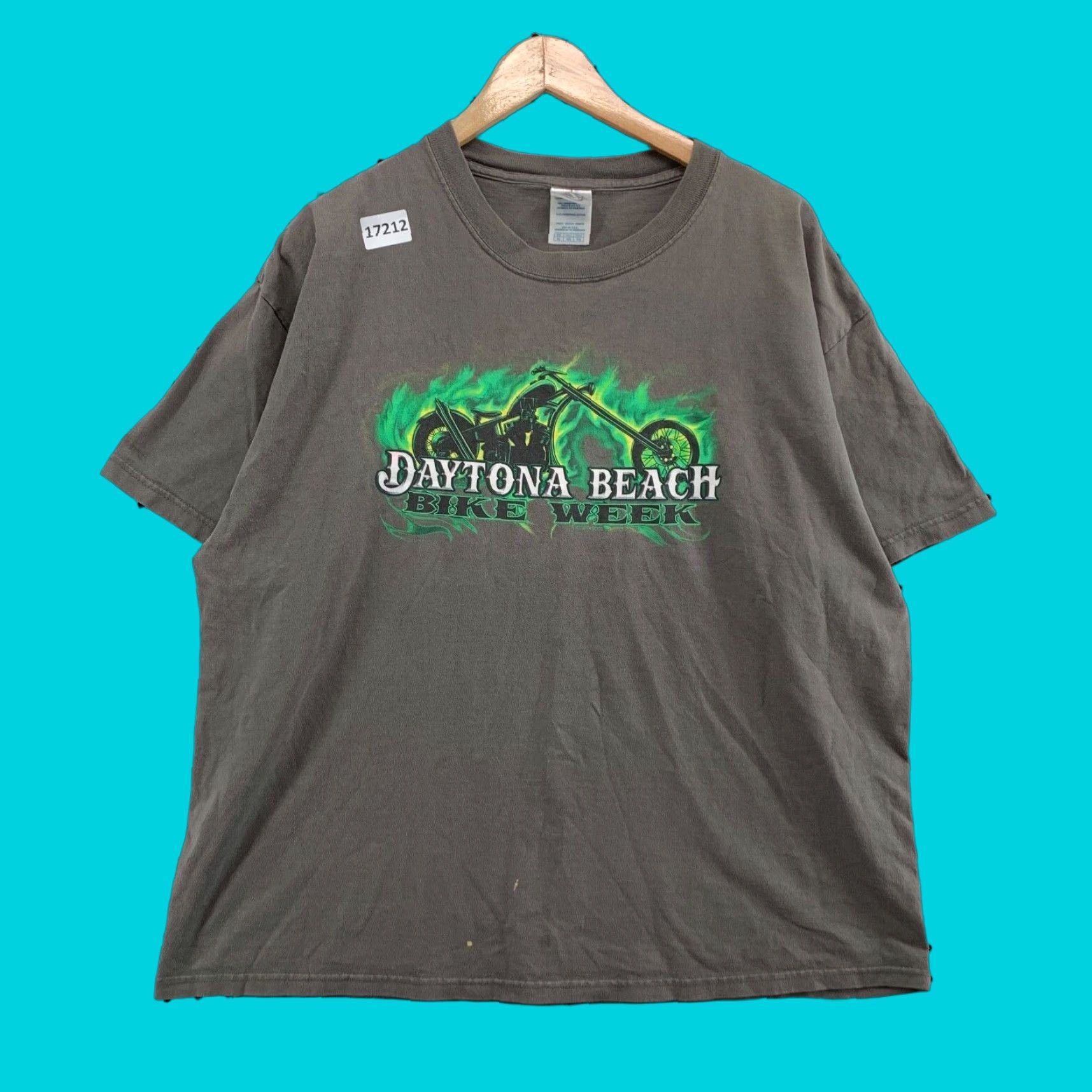 Gildan Daytona Bike Week Shirt Mens XL Gray Green Motorcycle Graphic 2006 Short Sleeve Size US XL / EU 56 / 4 - 1 Thumbnail