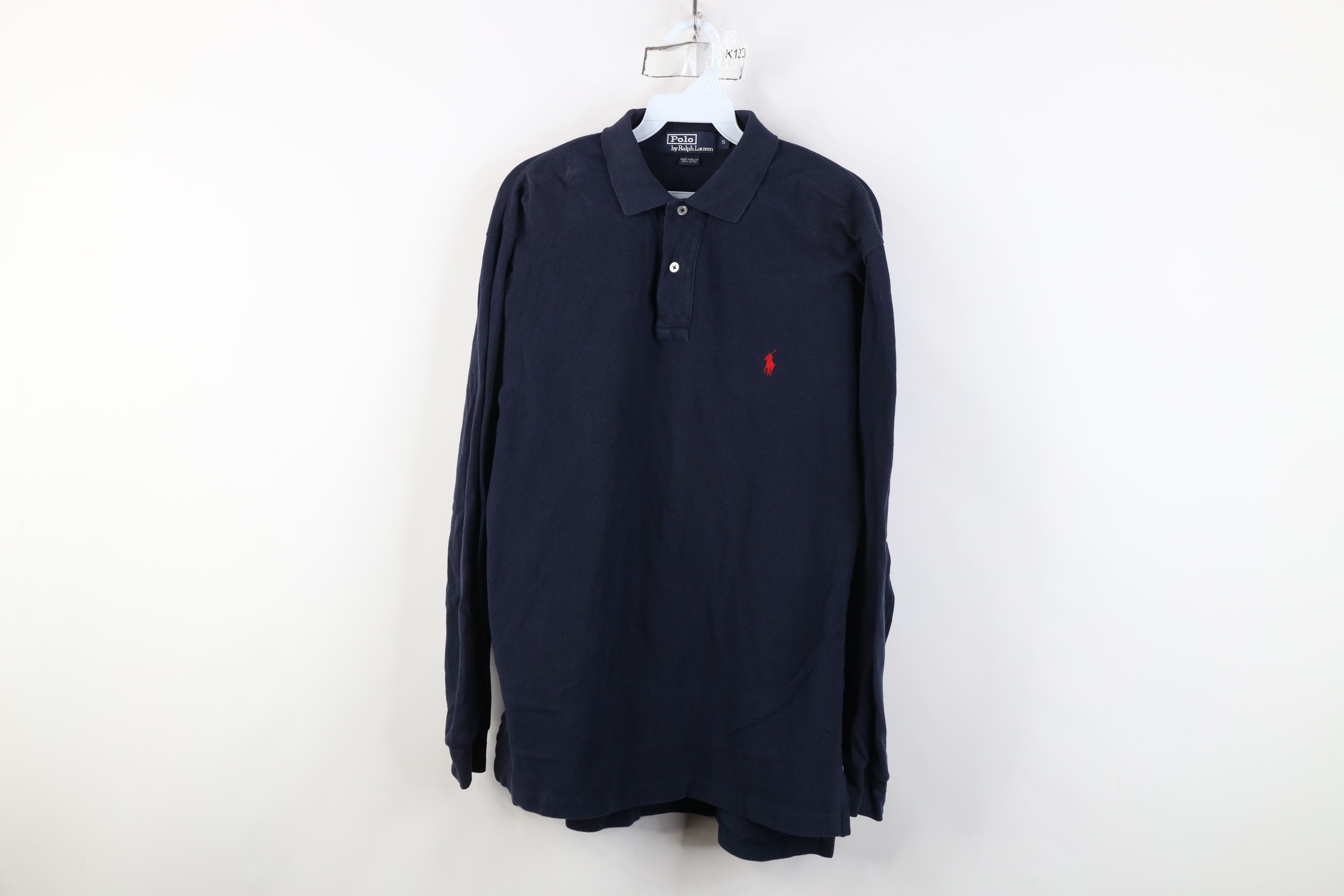 Ralph Lauren Vintage 90s Ralph Lauren Long Sleeve Rugby Polo Shirt Blue Size US S / EU 44-46 / 1 - 1 Thumbnail