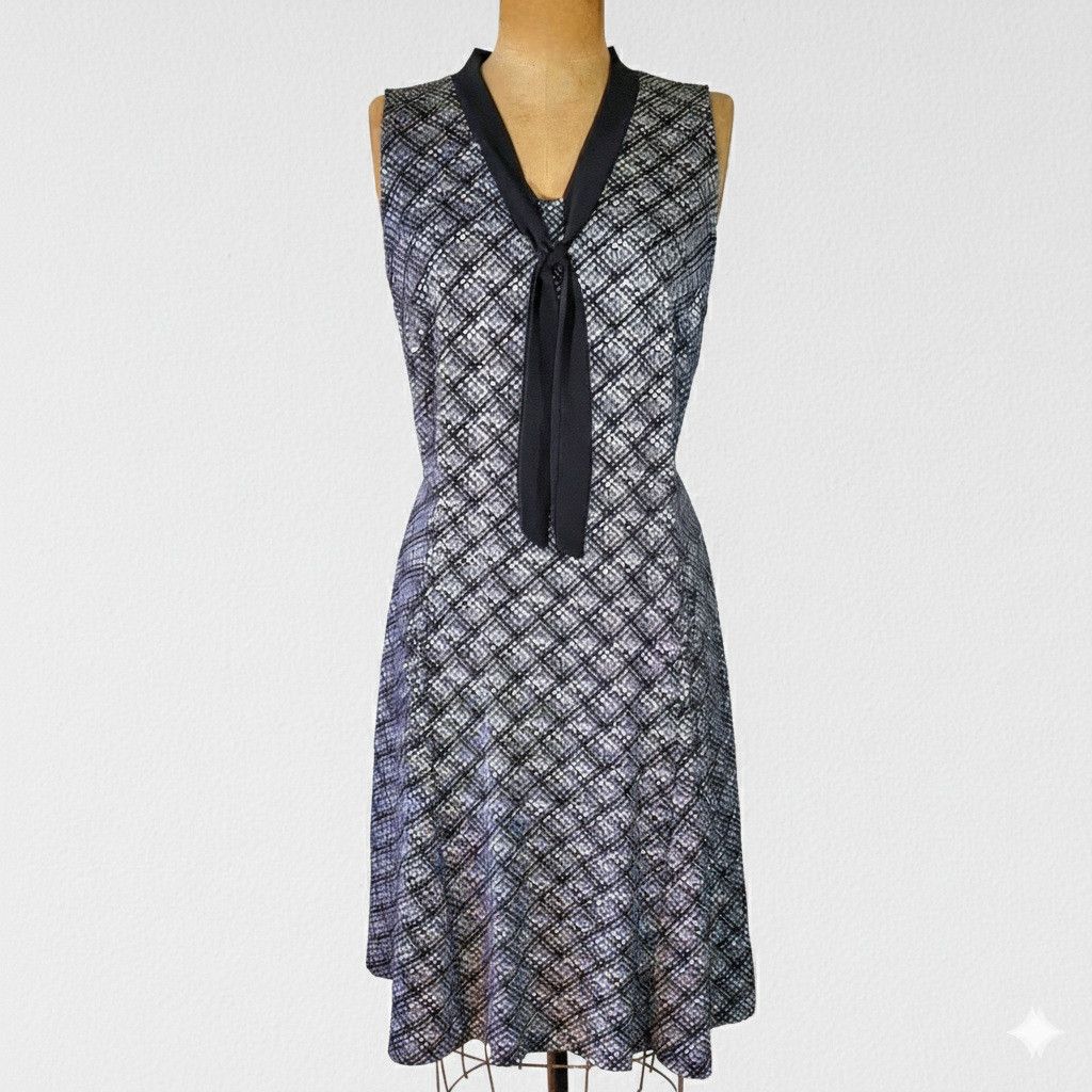 Other NY Collection Size 1XL Dress Sleeveless Tie Neck Black Size XL / US 12-14 / IT 48-50 - 1 Thumbnail