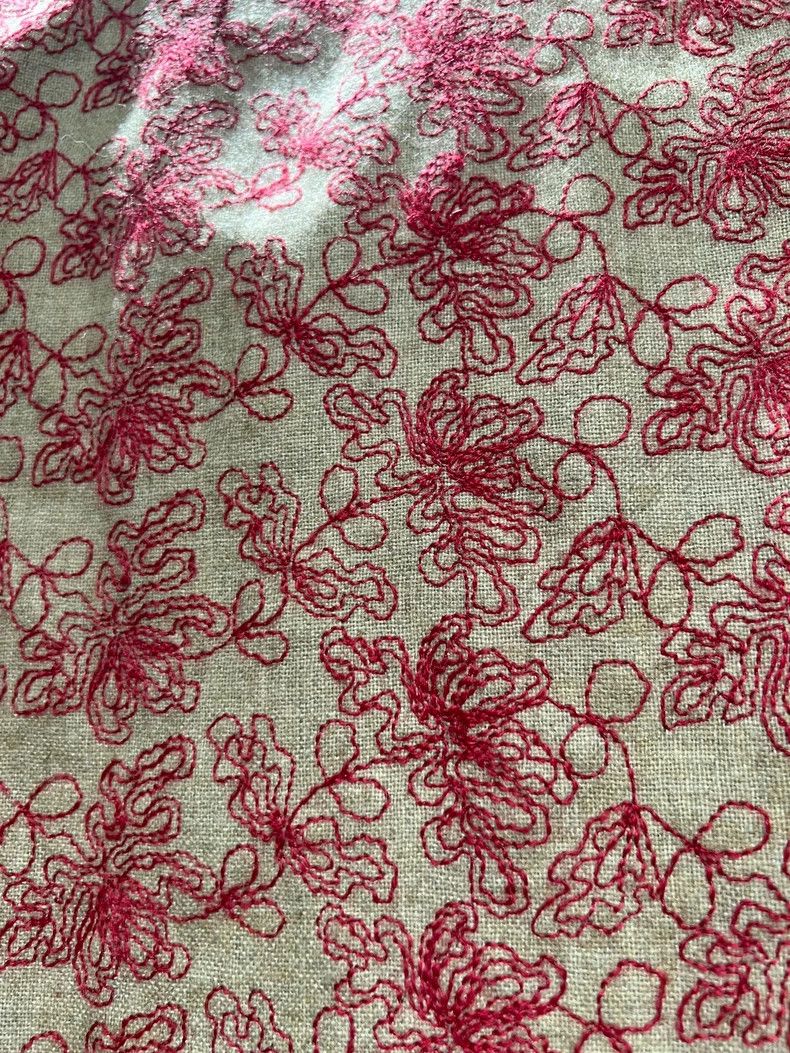 Comme des Garcons Comme des Garcons size S embroidered red overskirt kimono Size 24" / US 00 / IT 34 - 5 Thumbnail