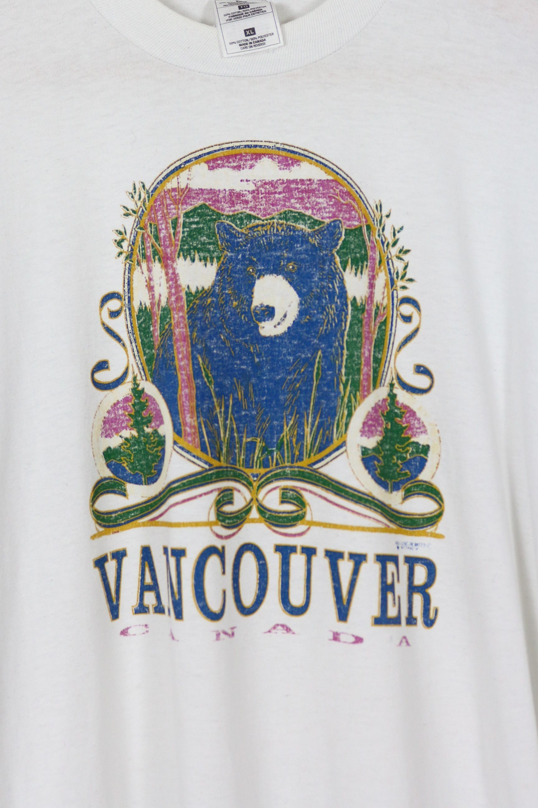 Vintage Vintage Vancouver Canada Logo Tee T-shirt 90s Size US XL / EU 56 / 4 - 2 Thumbnail