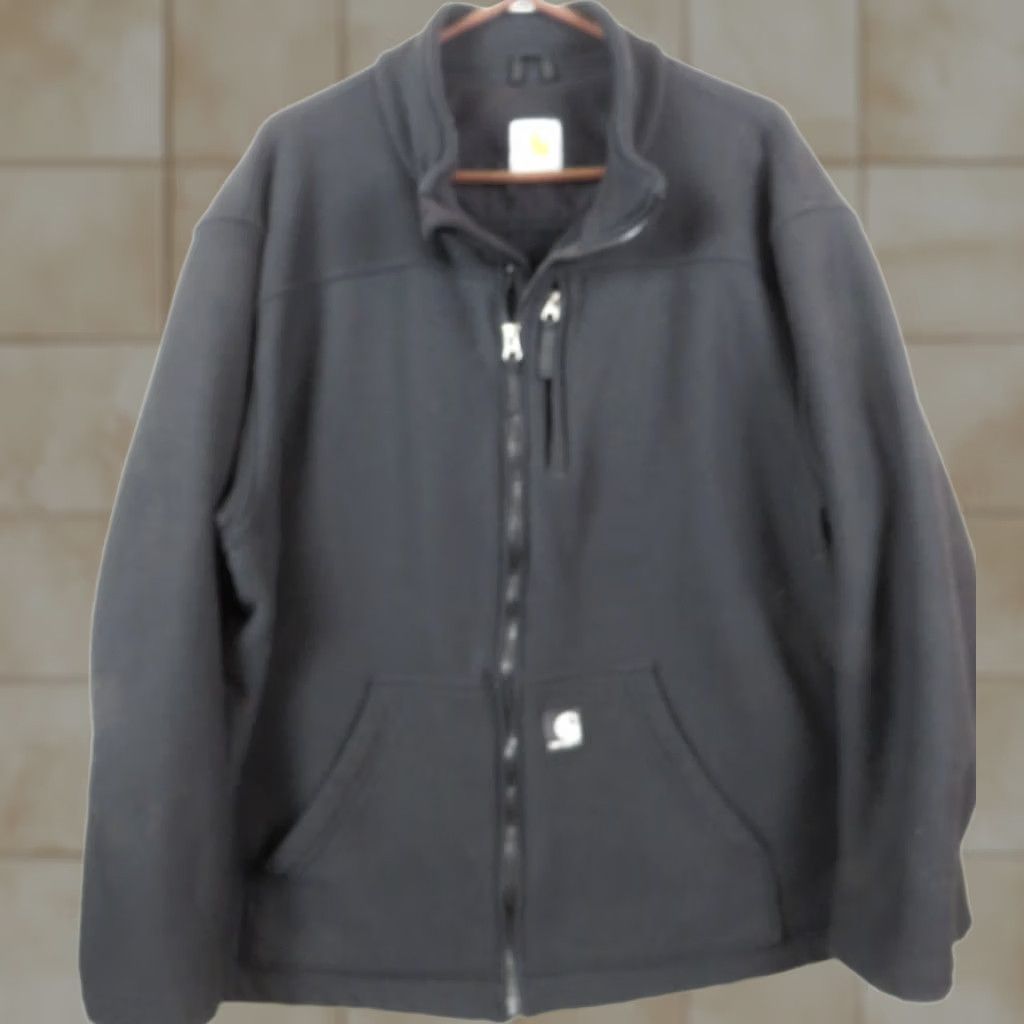 Carhartt Carhartt Black Fleece Jacket XL Regular Zip, Logo, Lined, Winter Men Size US XL / EU 56 / 4 - 1 Thumbnail