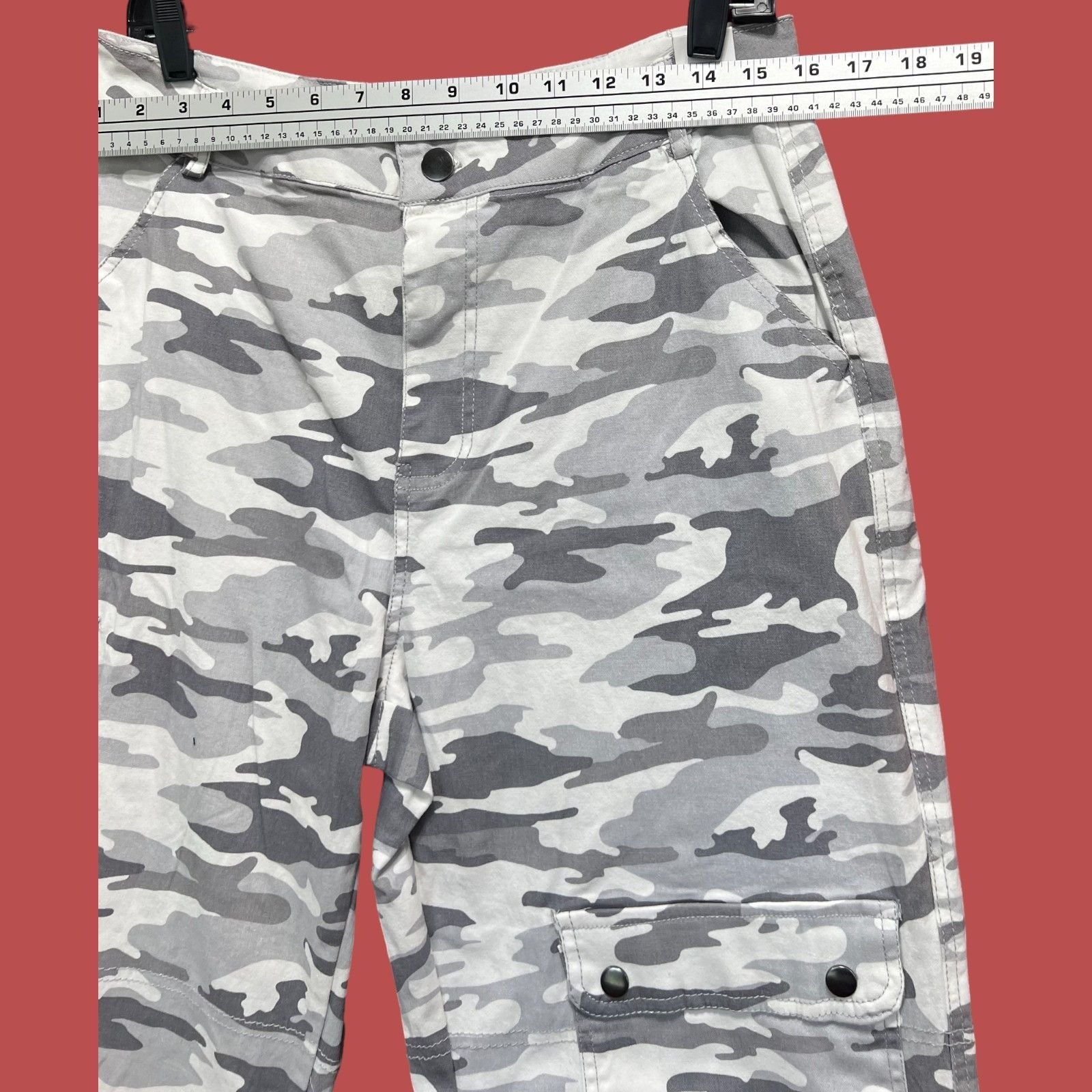 rue21 Rue 21 - Women's Cozy Cargo Jogger Pants - Camouflage Snow P Size 32" / US 10 / IT 46 - 3 Thumbnail