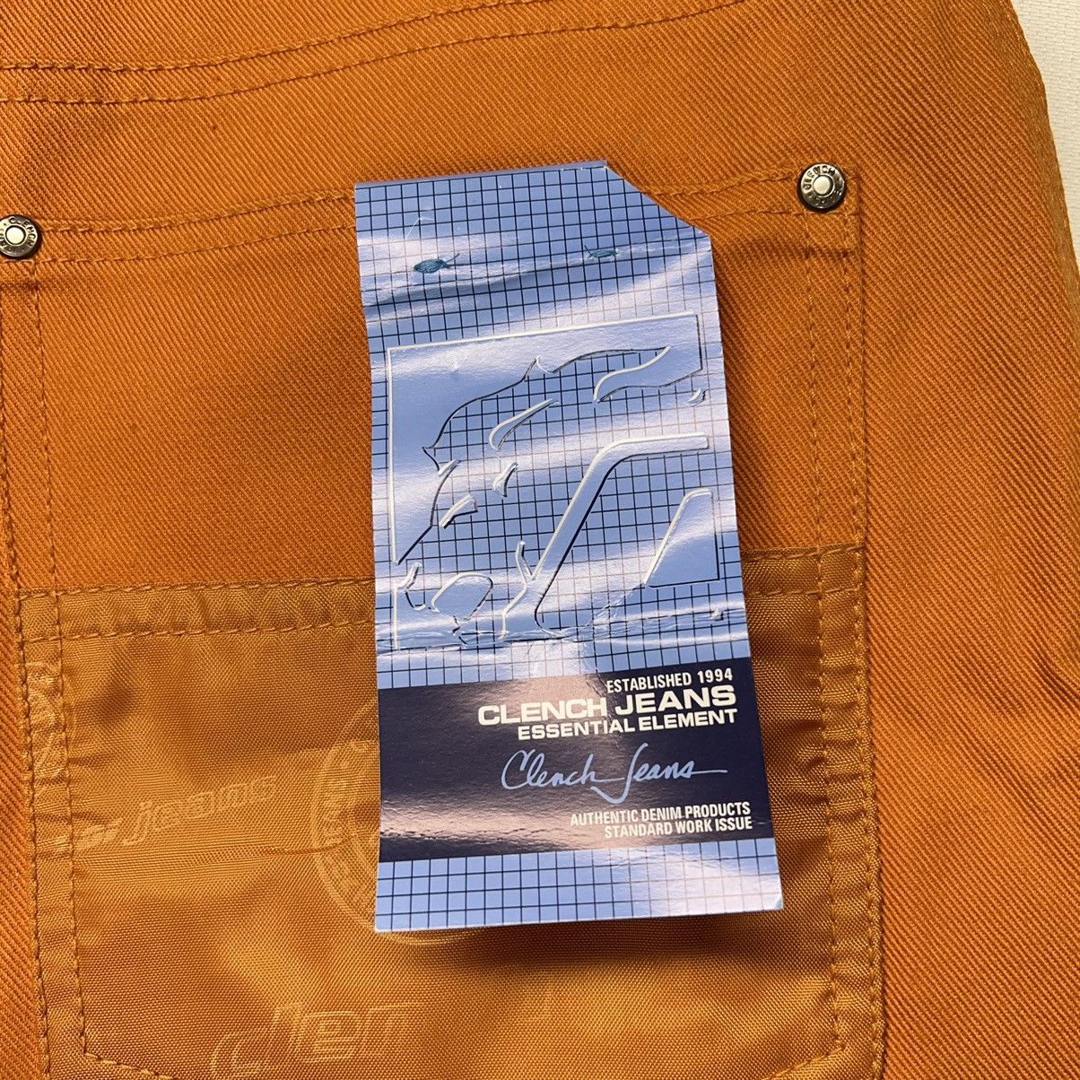 Clench × Vintage VTG Clench Jeans Orange Carpenter Denim Wide Baggy Skater Size US 32 / EU 48 - 15 Thumbnail