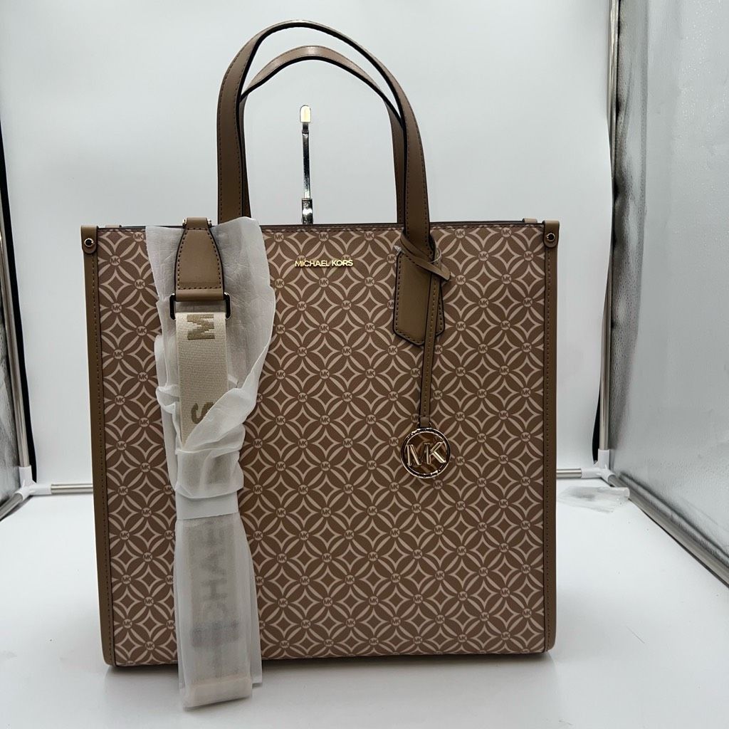 Michael Kors Michael Kors Large Signature Logo Tote Bag Maple Camel Light Size ONE SIZE - 2 Thumbnail