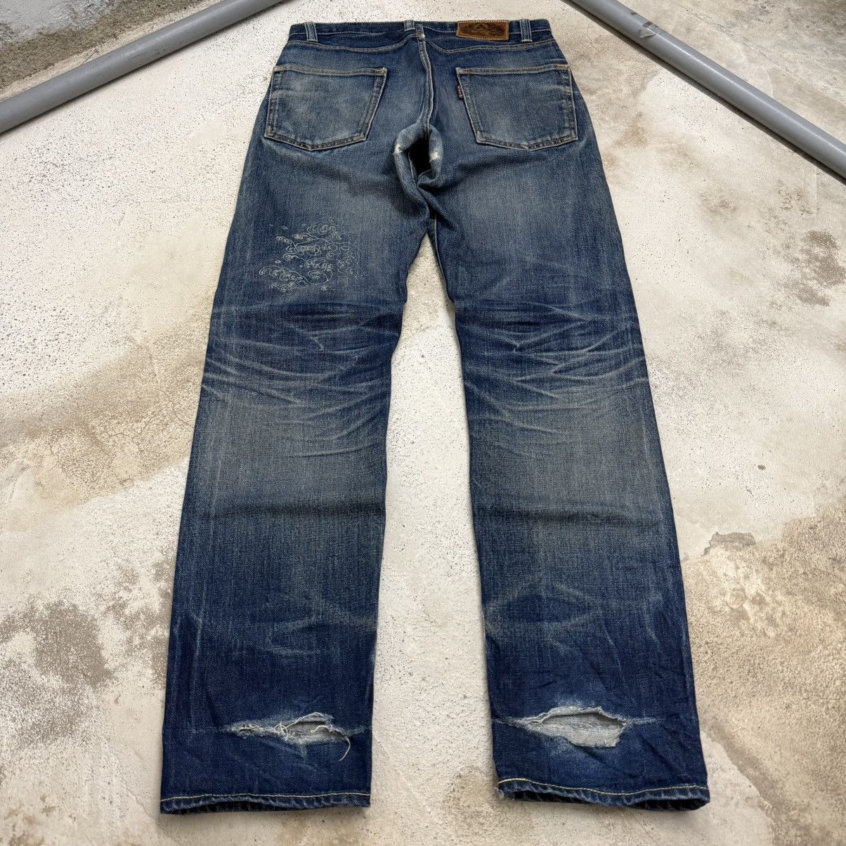Japanese Brand Chikiriya Selvedge Chainstitch Mudwash Japanese Denim Size US 30 / EU 46 - 2 Thumbnail