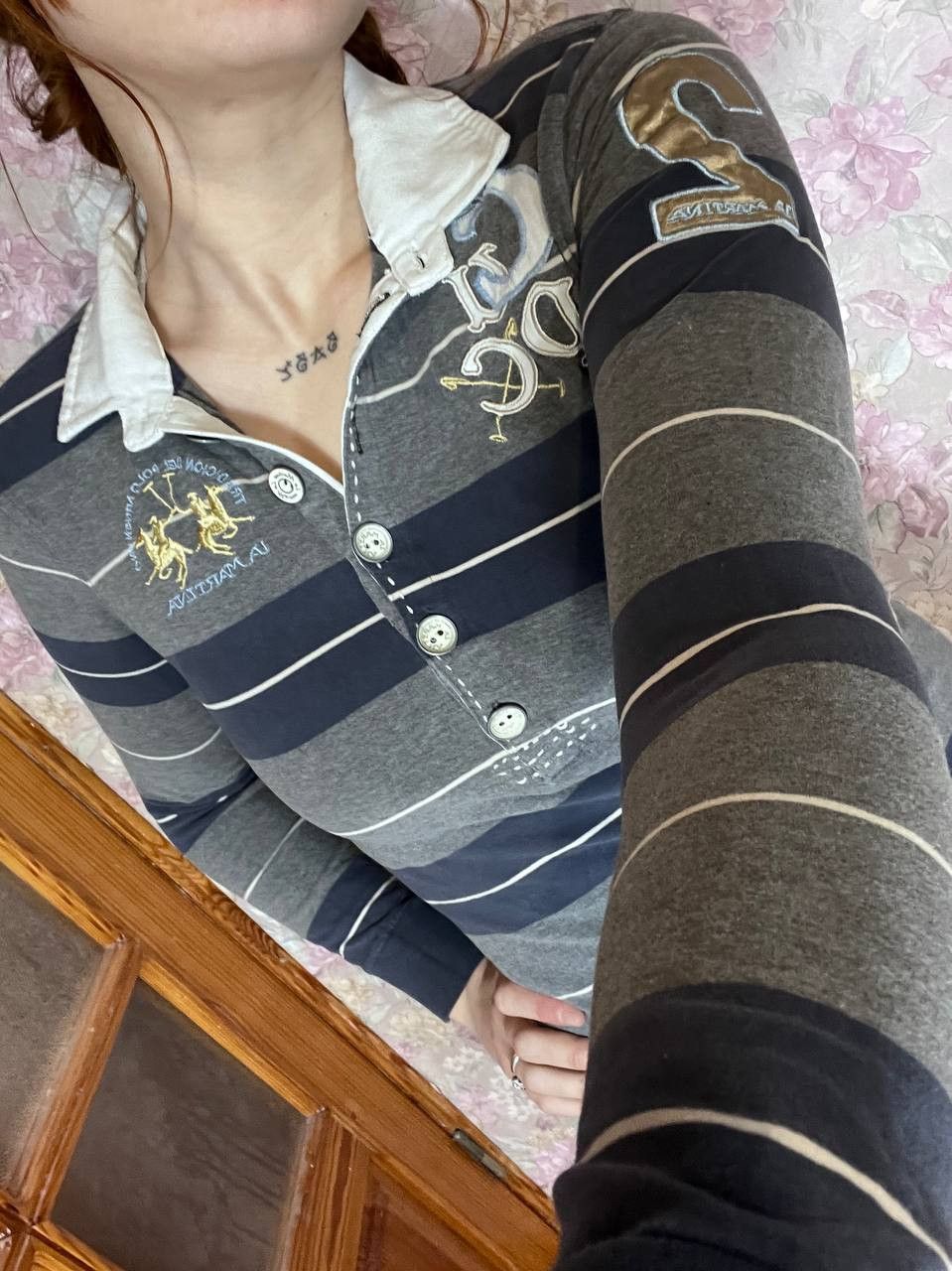 Vintage La Martina polo cashmere rugby long sleeve sweater