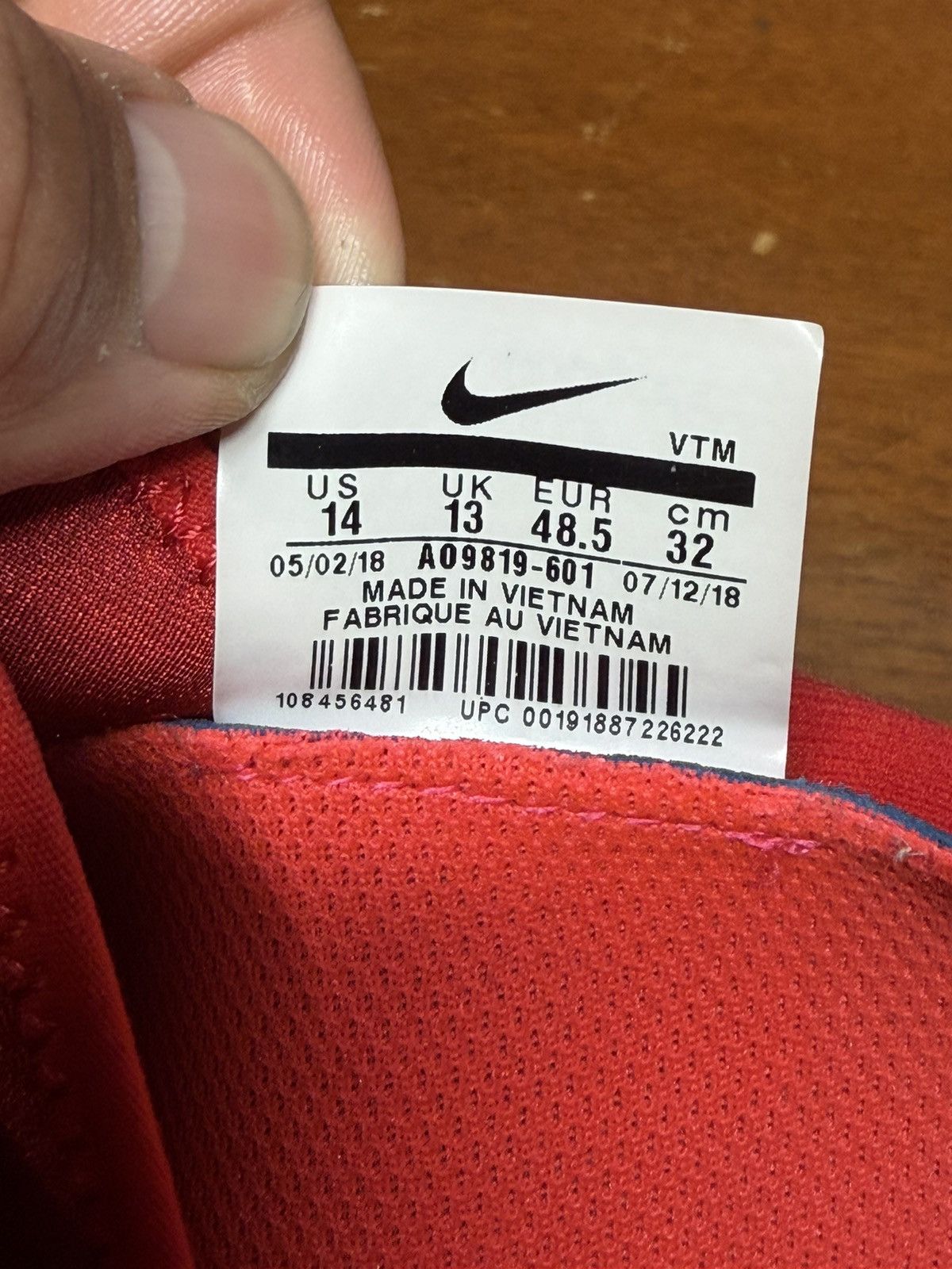 Nike Nike Odyssey React University Red size 14 Size US 14 / EU 47 - 12 Thumbnail