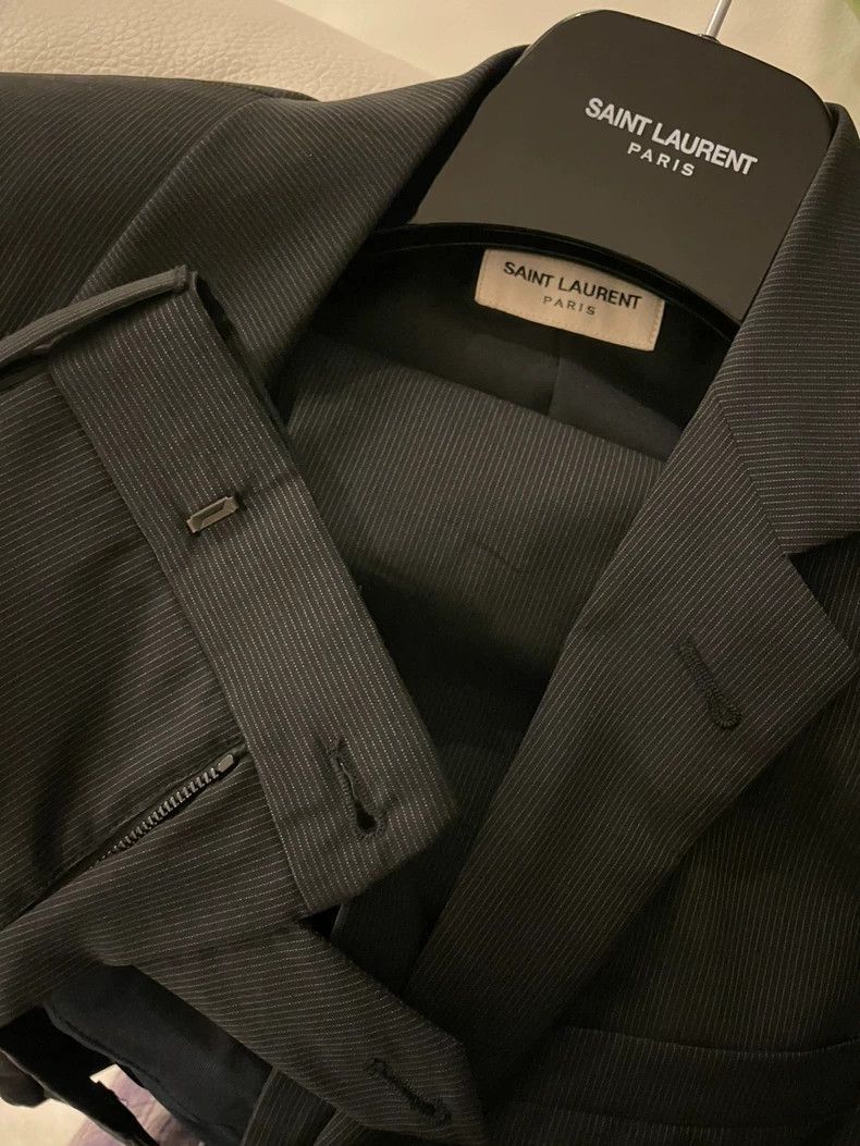 Saint Laurent Paris Saint Laurent Paris 16ss fine stripe jacket-2506 Size US S / EU 44-46 / 1 - 3 Thumbnail