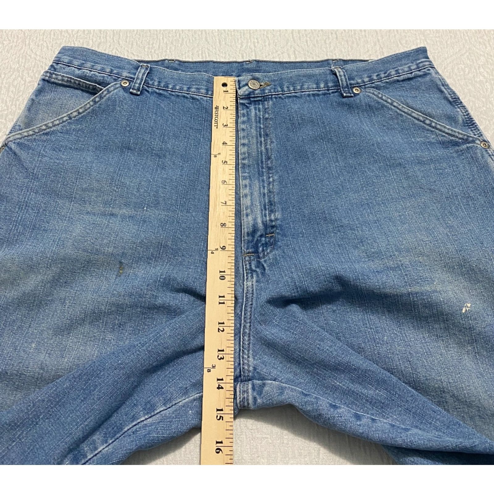 Wrangler VINTAGE Wrangler Hero Carpenter Jeans Mens 40x32 Blue Straight Wide Leg - Wrangler Hero Carpenter Jeans Mens 40x32 Blue Straight Wide Leg Size US 40 / EU 56 - 6 Thumbnail