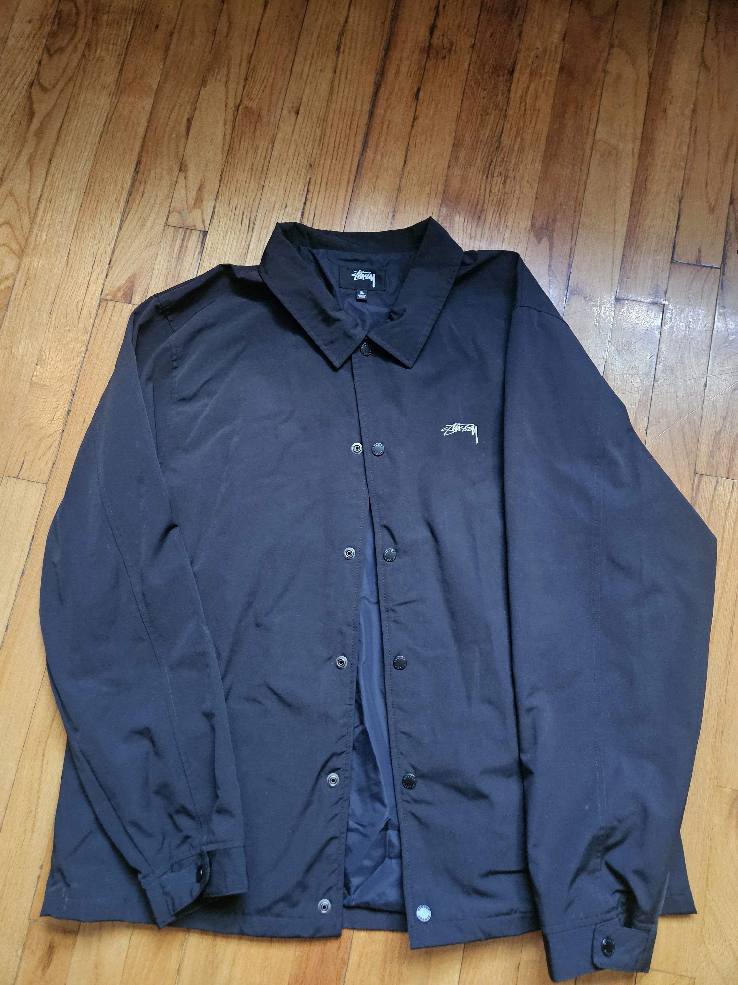 Stussy Stussy Smooth Stock Coach Jacket Black Size US XL / EU 56 / 4 - 2 Thumbnail