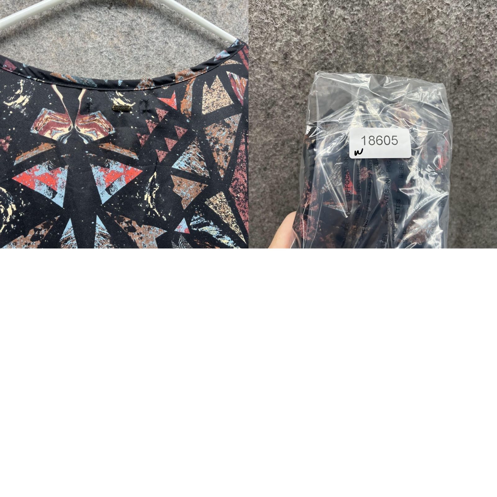 Volcom VINTAGE Volcom Shirt Blouse Women Medium Black Pink V-Neck Geometric Tunic Top Short Sleeve Casual Geometric Pattern Womens Size M / US 6-8 / IT 42-44 - 8 Thumbnail