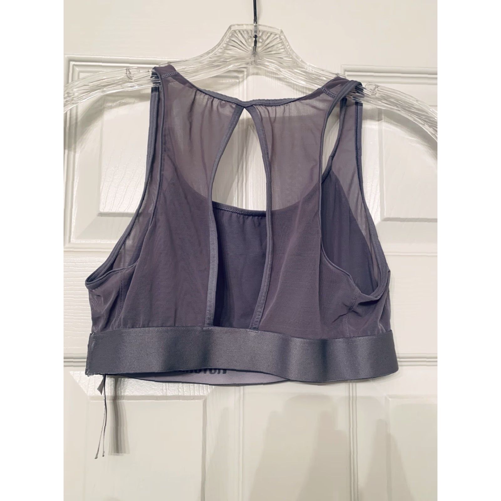 Victoria's Secret Victoria's Secret The Player Racerback Sports Bra Women M Gray Size ONE SIZE - 5 Thumbnail