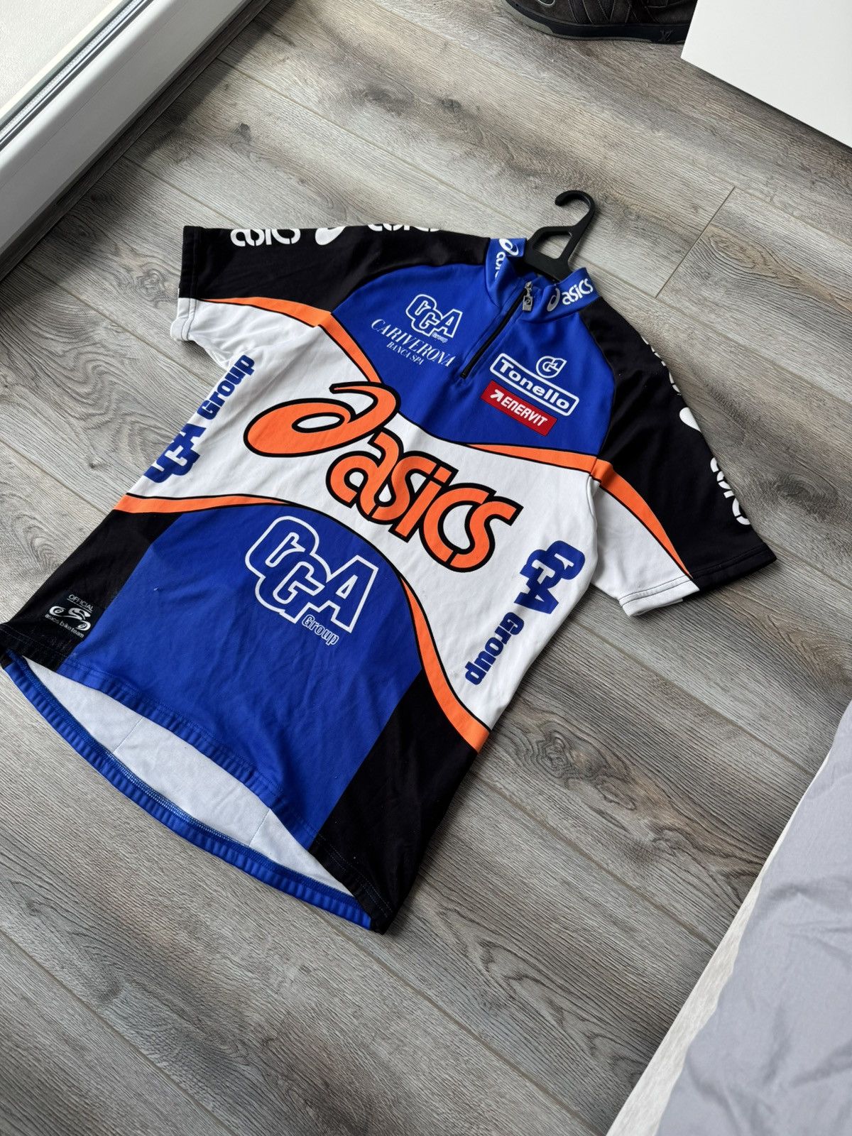Asics Vintage 90s Asics Bike Team Official Cycling Jersey Size US M / EU 48-50 / 2 - 2 Thumbnail