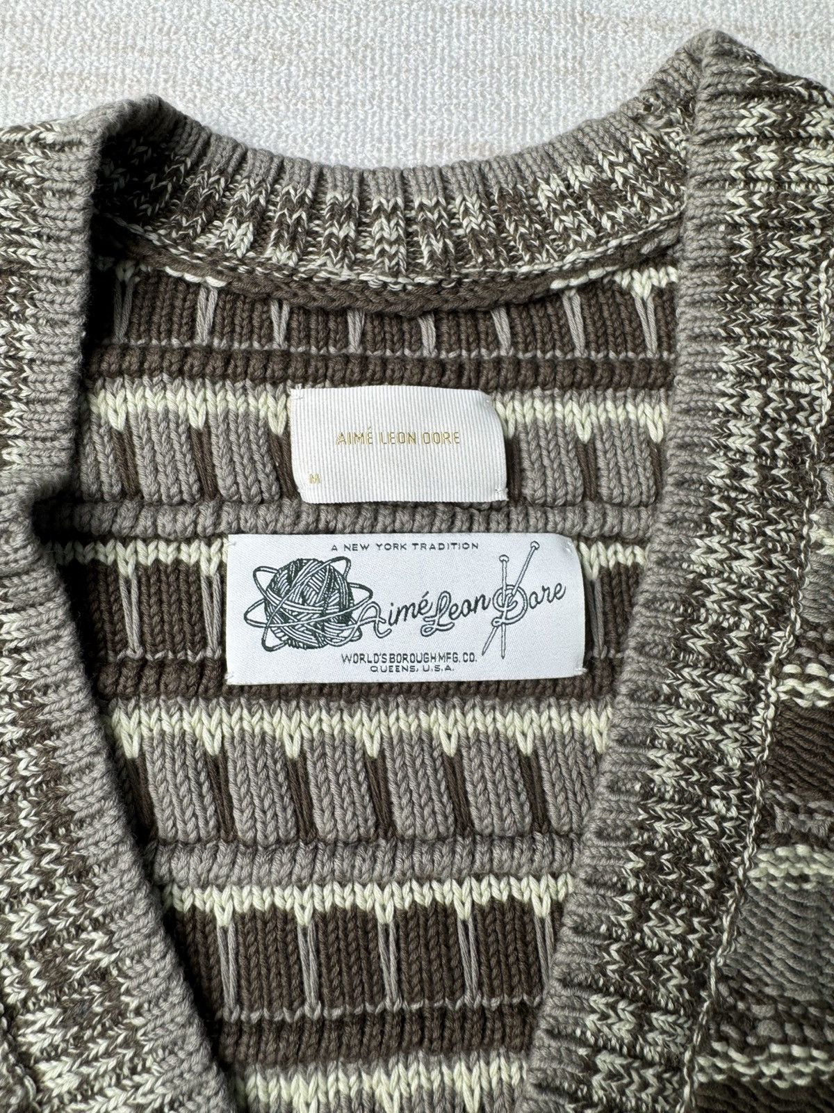 Aime Leon Dore Jacquard Striped knit cardigan Size US M / EU 48-50 / 2 - 3 Thumbnail