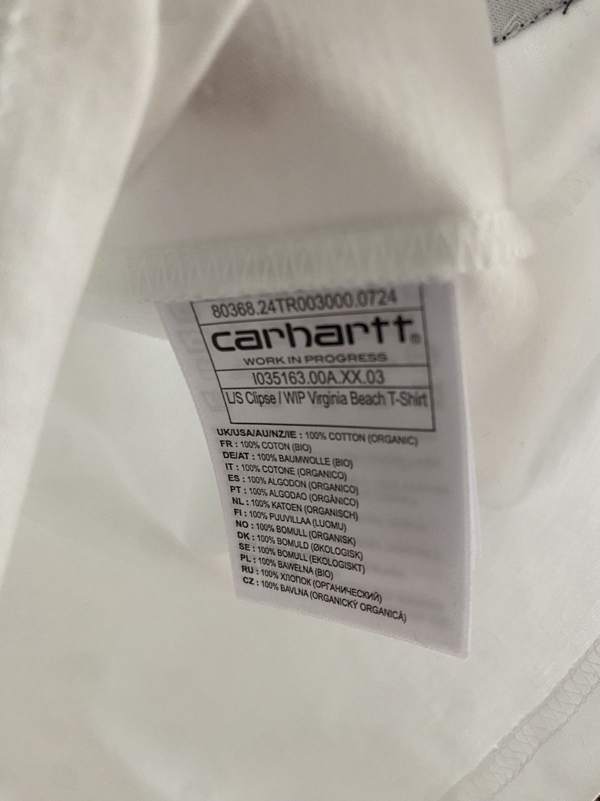 Carhartt Wip Carhartt Wip x Clipse long sleeve t-shirt size M white new Size US M / EU 48-50 / 2 - 8 Thumbnail