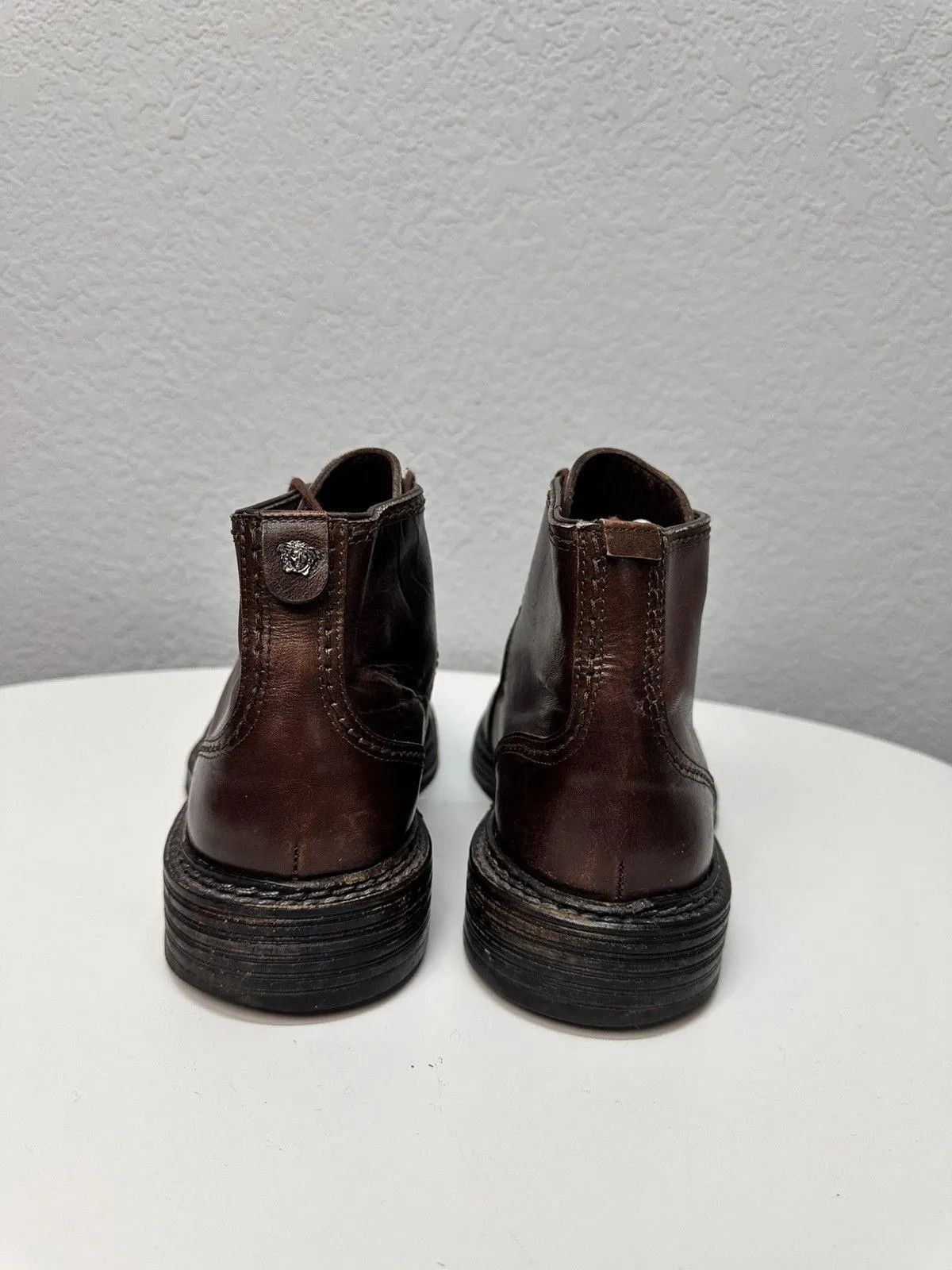 Versace Vintage Versace Brown Leather Boots Rick Owen’s Western Y2K Size US 9 / EU 42 - 5 Thumbnail