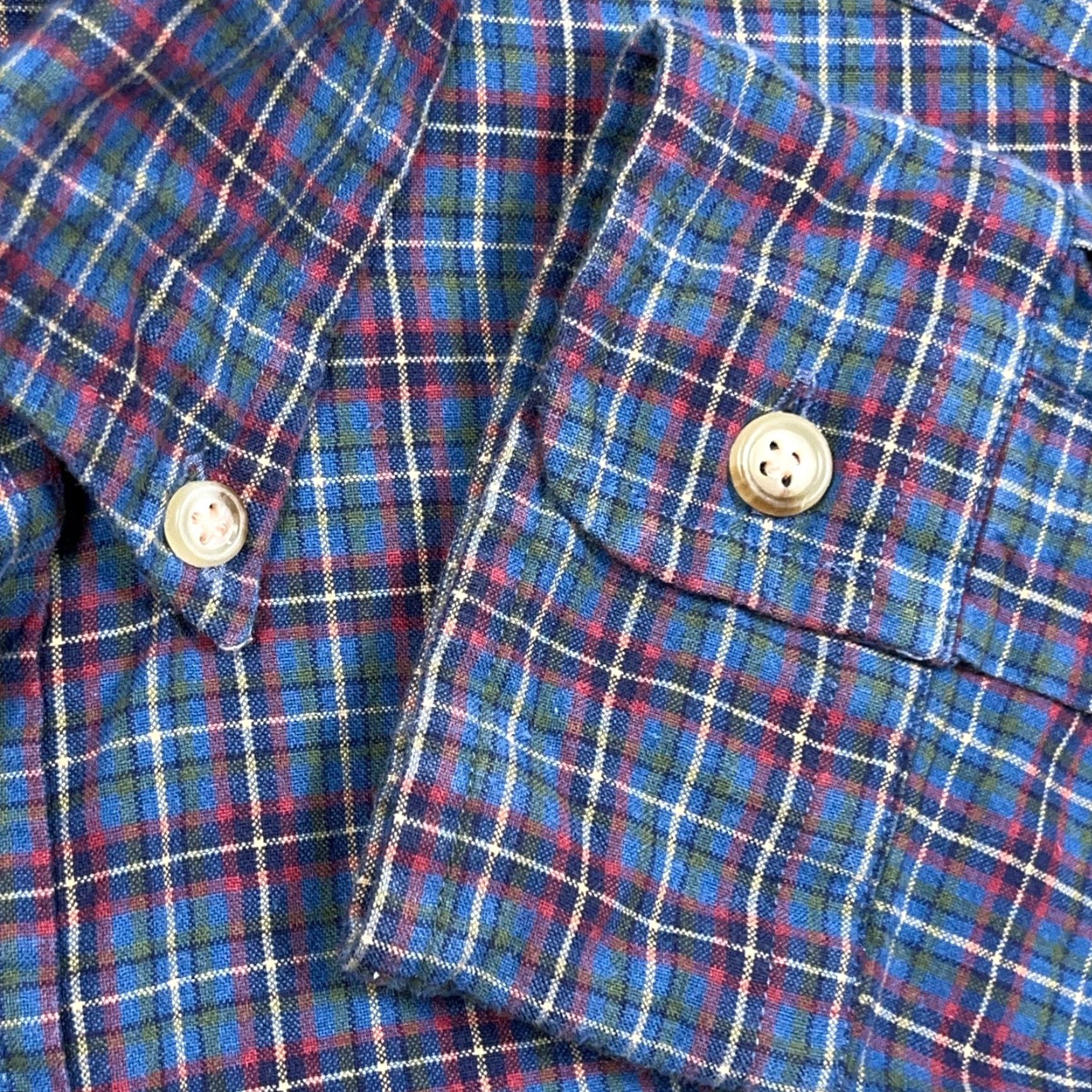Ralph Lauren Ralph Lauren Shirt Men Medium Blue Red Plaid Button Up Classic Fit Cotton Size 40R - 4 Thumbnail
